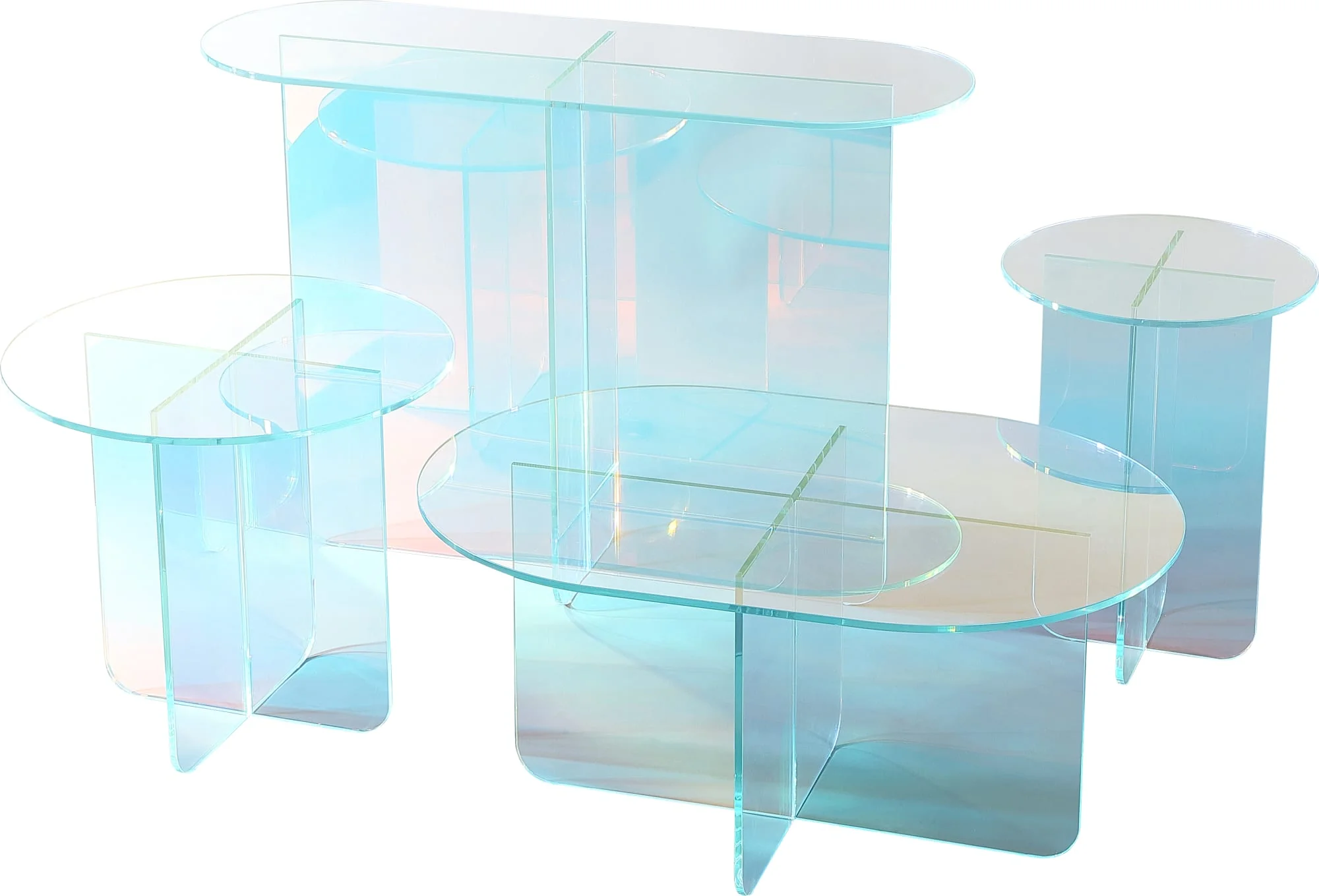 Fomo Iridescent Glass Small End Table - Image 3