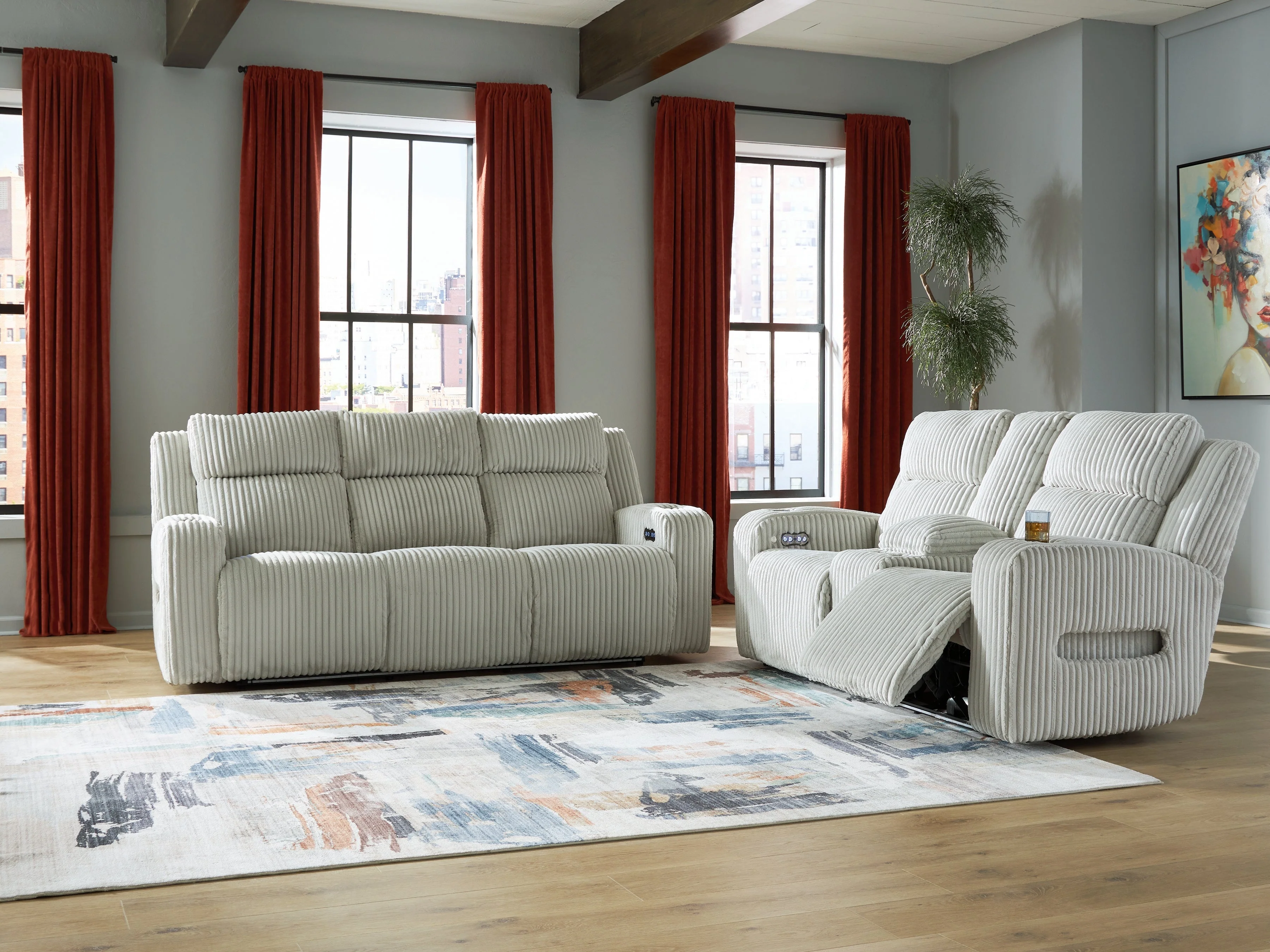 Forest Lake Alloy Power Reclining Sofa and Loveseat - Image 2