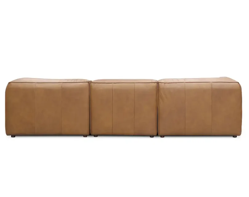 Form Classic L-Shaped Modular Sectional Sonoran Tan Leather - Image 3