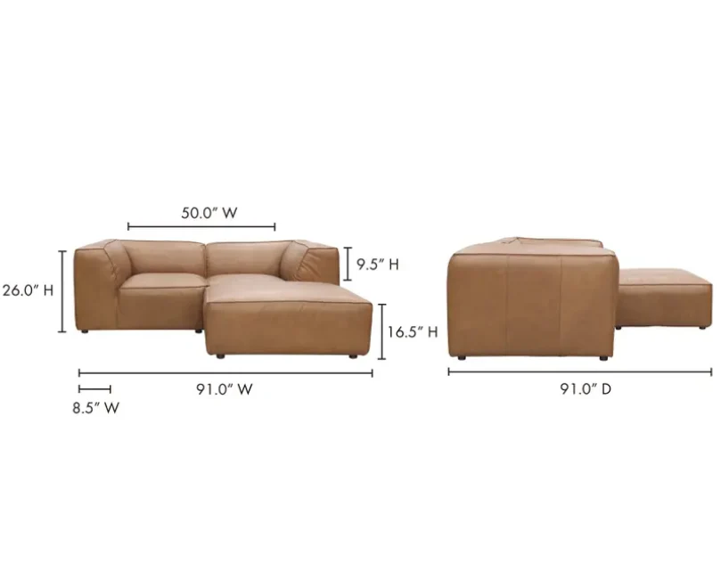 Form Nook Modular Sectional Sonoran Tan Leather - Image 7