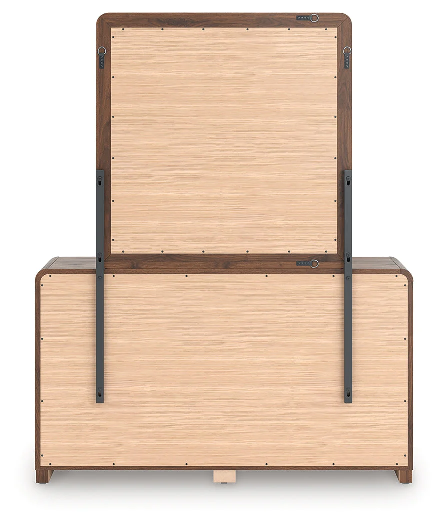 Fortlorn Walnut Brown Dresser and Mirror - Image 5