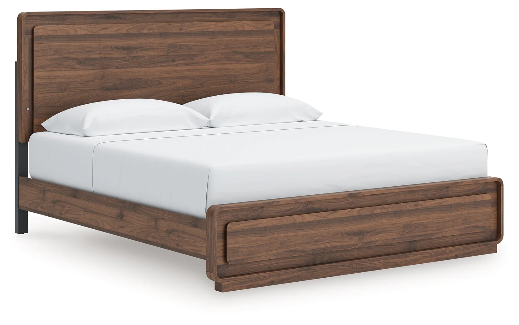 Fortlorn Walnut Brown King Panel Bed, Dresser and Nightstand - Image 12