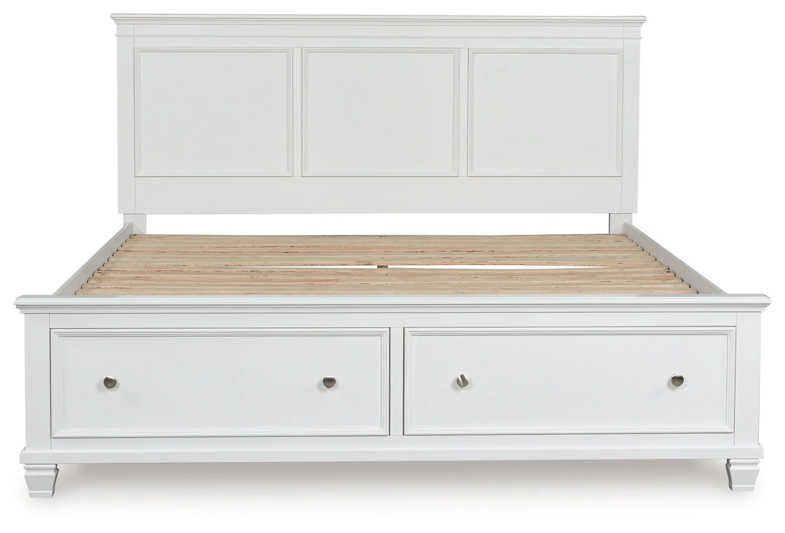 Fortman White California King Panel Storage Bed