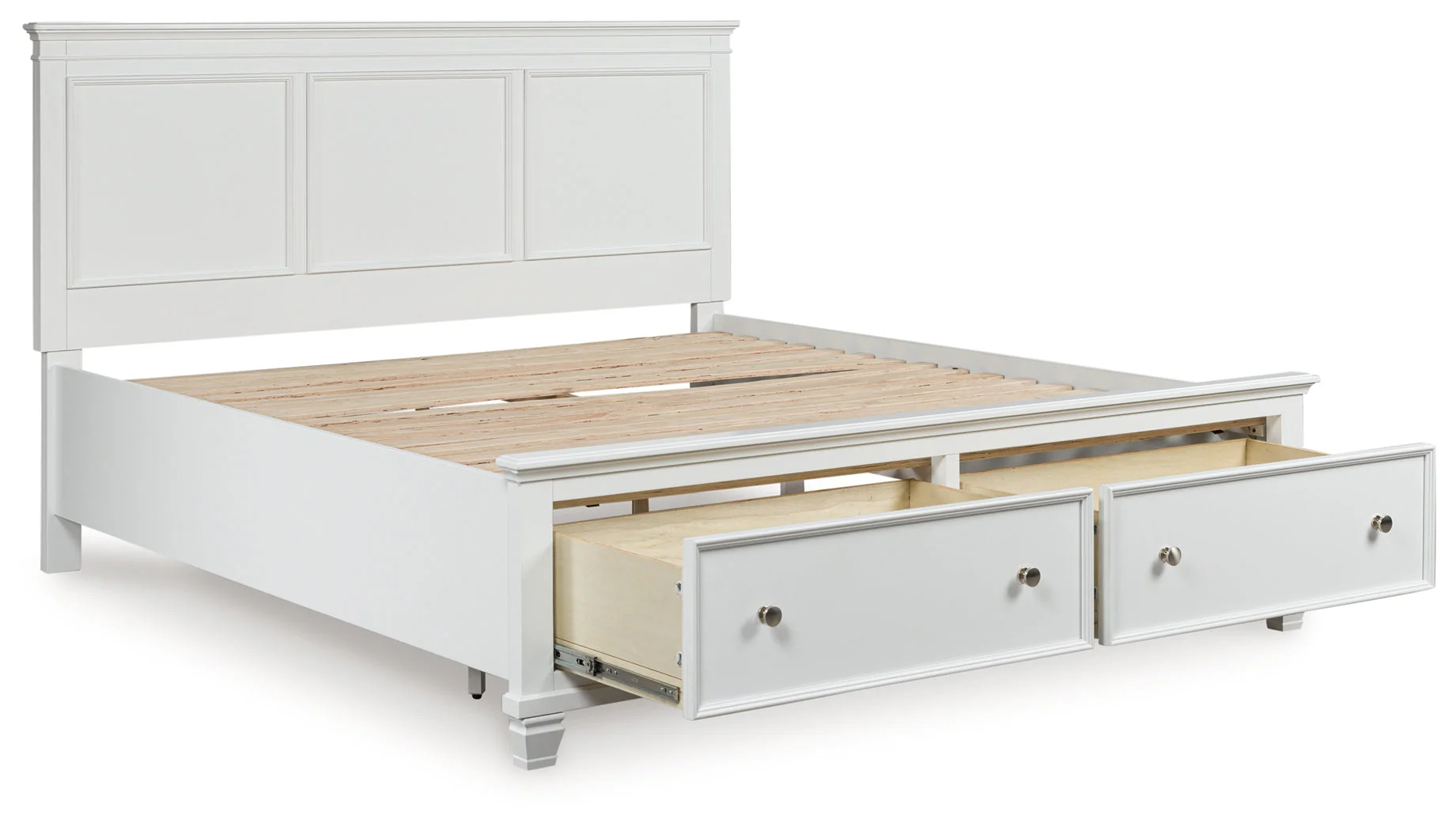 Fortman White California King Panel Storage Bed - Image 2