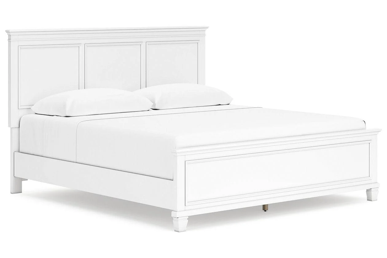 Fortman White King Panel Bed - Image 12