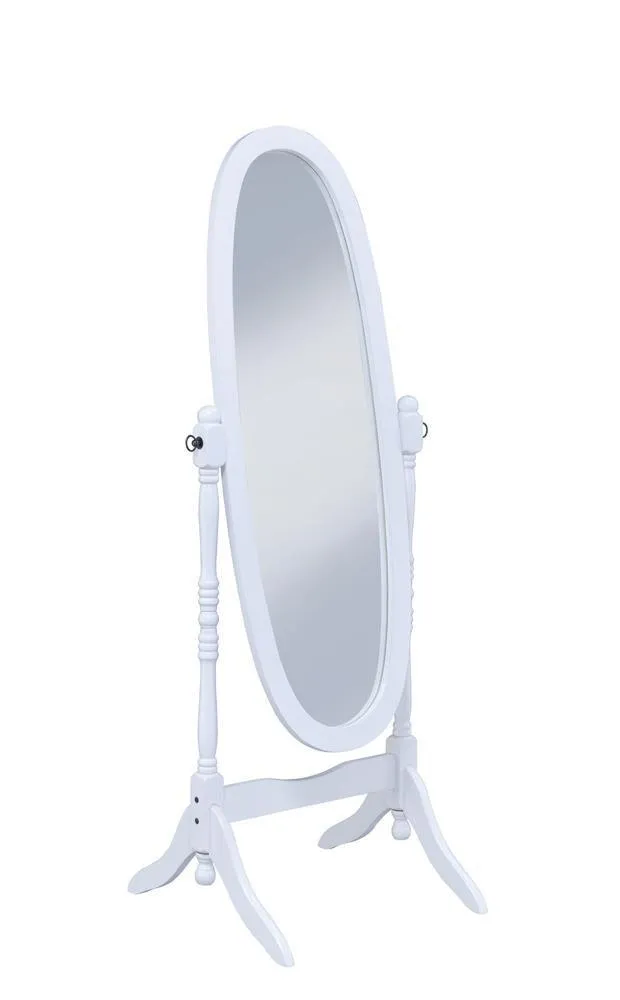 Foyet White Oval Cheval Mirror - Image 2