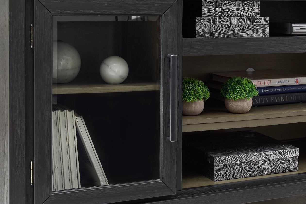 Foyland Black/Brown 83" TV Stand - Image 6