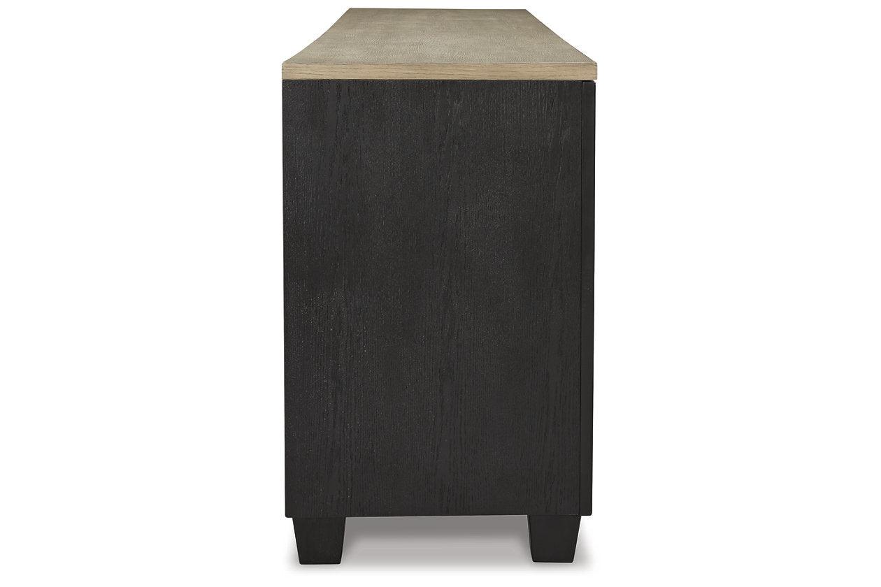 Foyland Black/Brown 83" TV Stand with Electric Fireplace - Image 4
