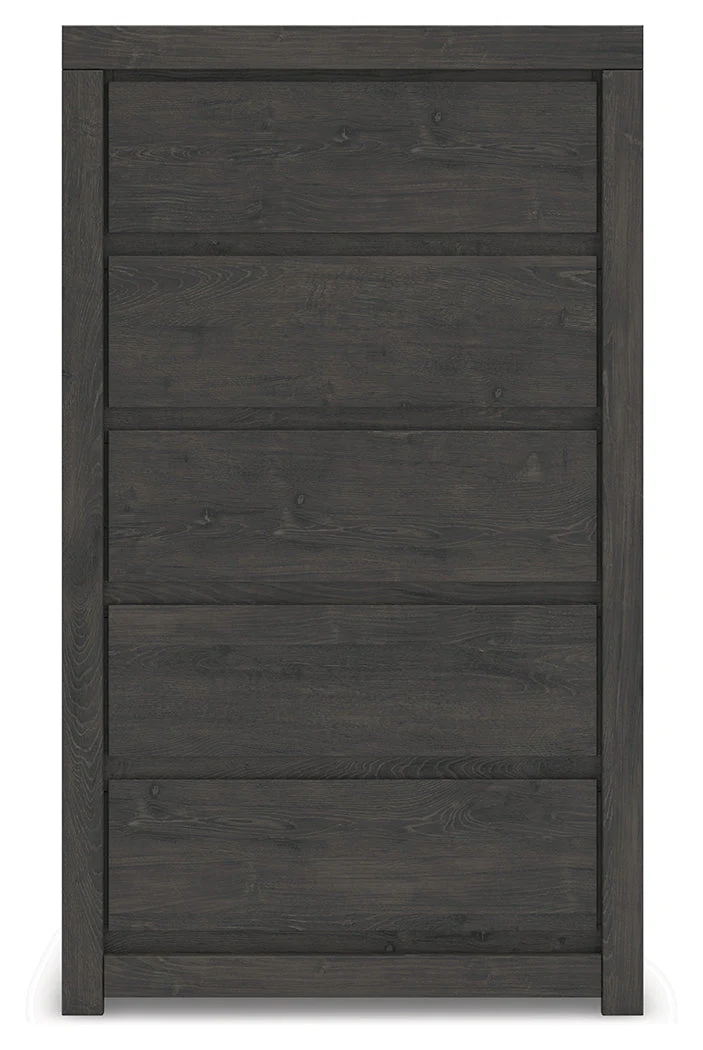 Fraluna Charcoal Chest of Drawers - Image 5