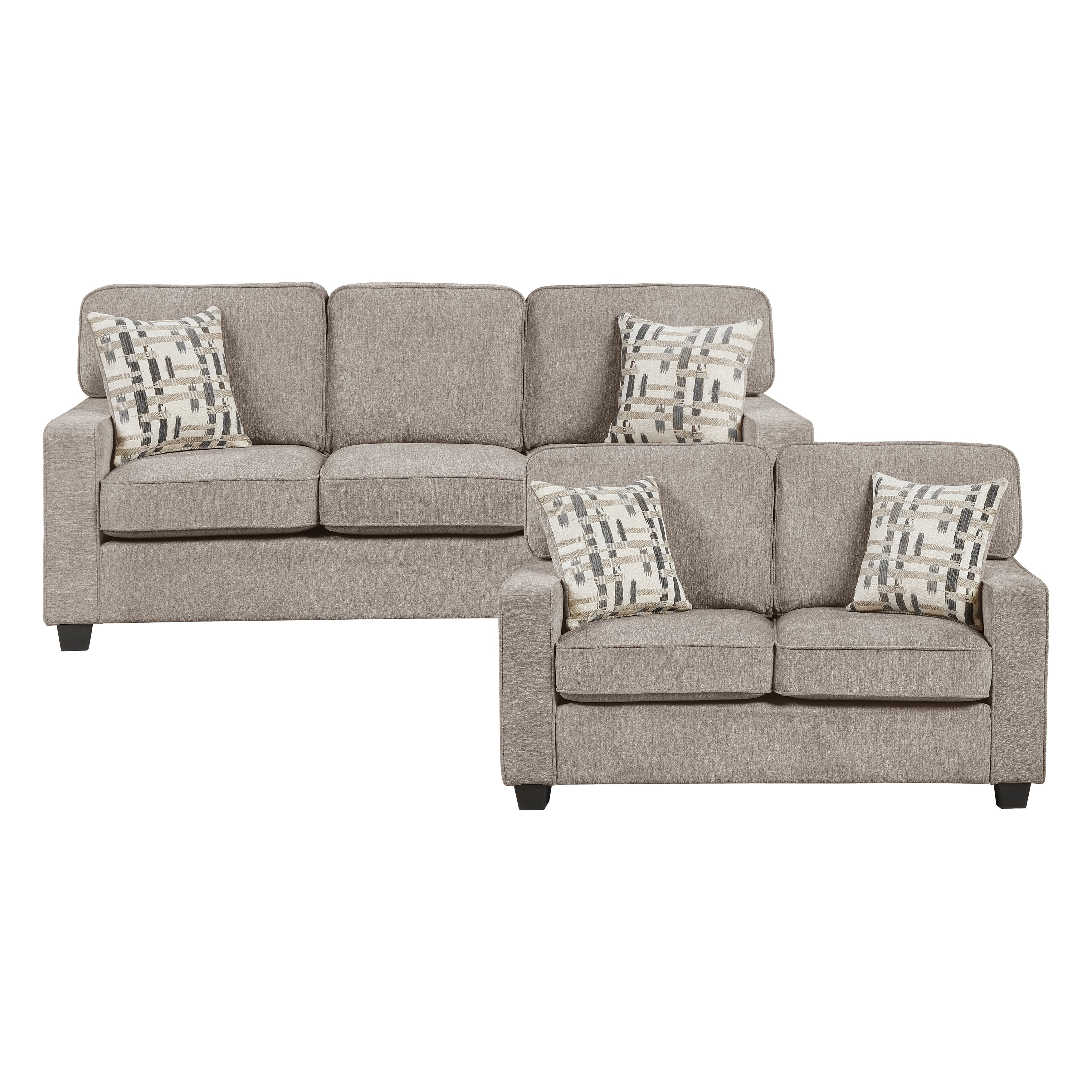 Frances Brown Sofa and Loveseat - Image 2