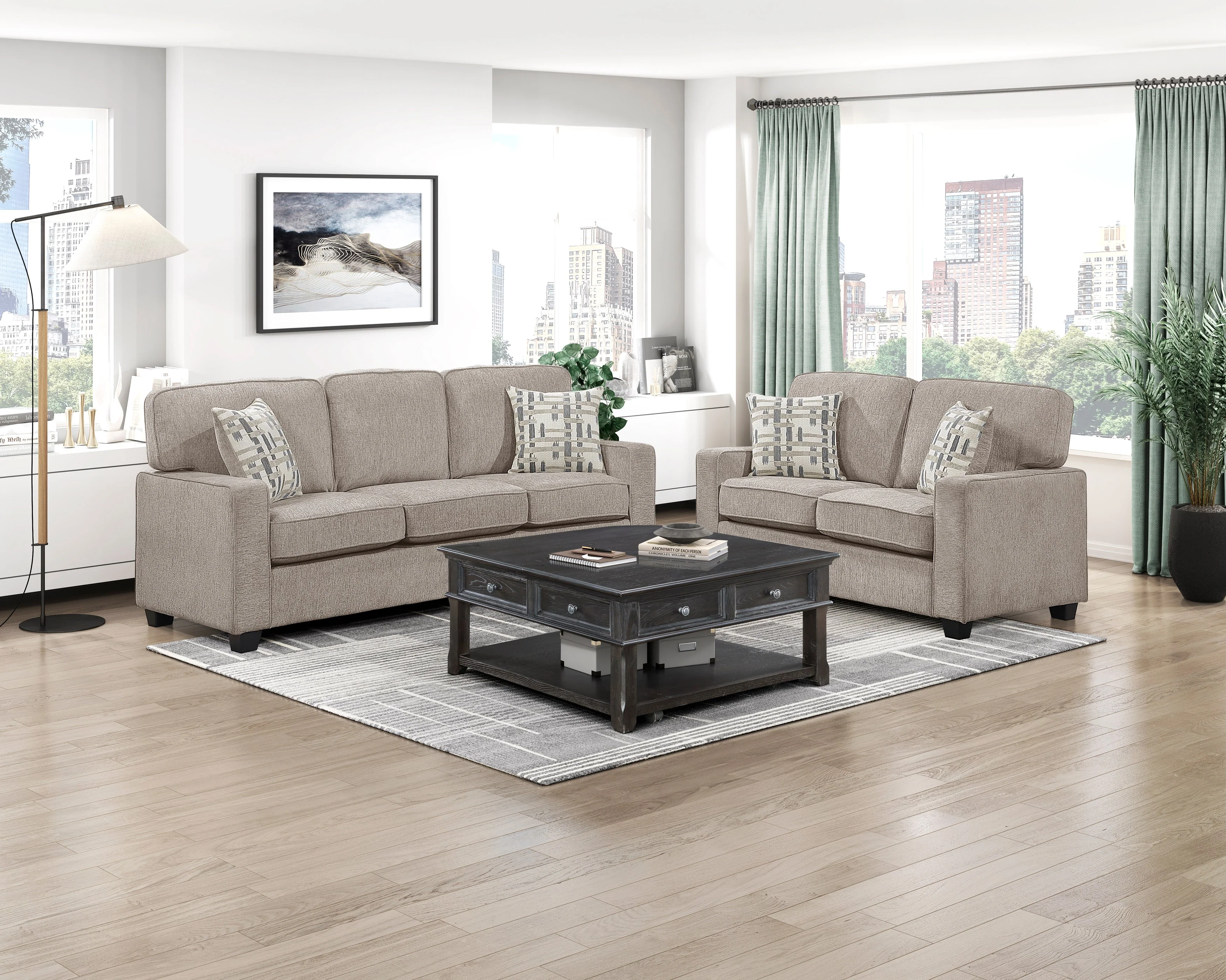 Frances Brown Sofa - Image 8