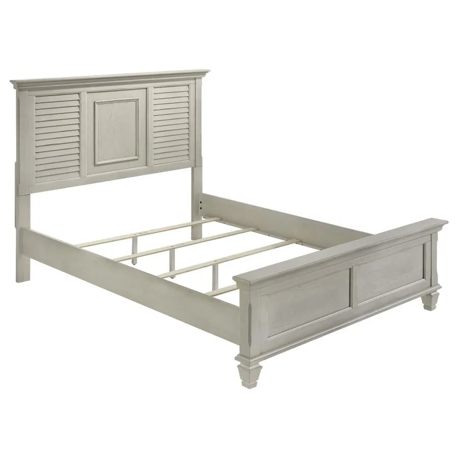 Franco Antique White 5-Piece Queen Storage Platform Bedroom Set - Image 3
