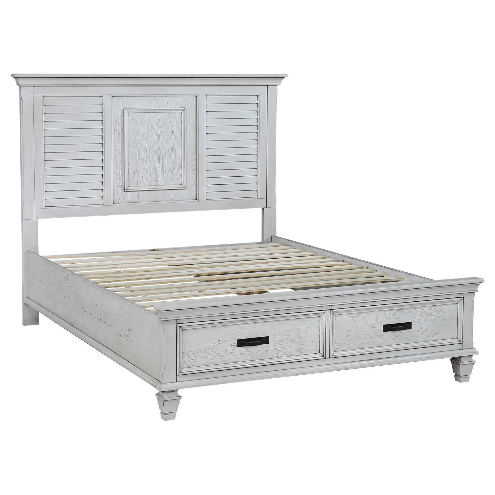 Franco Antique White Queen Storage Bed - Image 4
