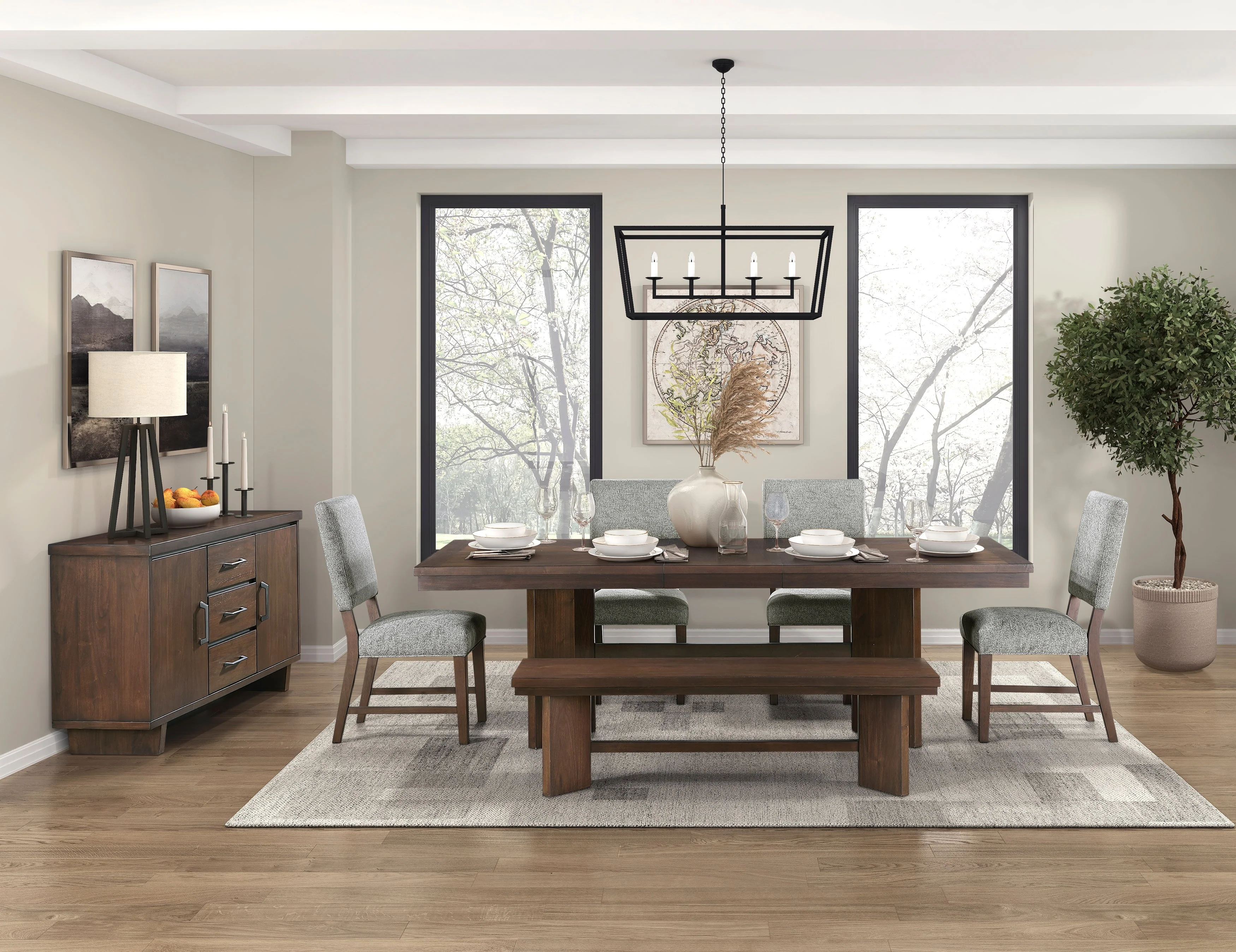 Franco Walnut Dining Table - Image 2