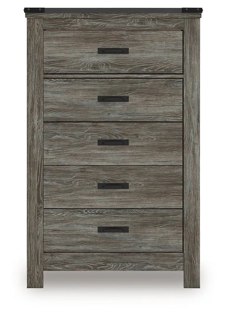 Frandern Gray Chest of Drawers - Image 6