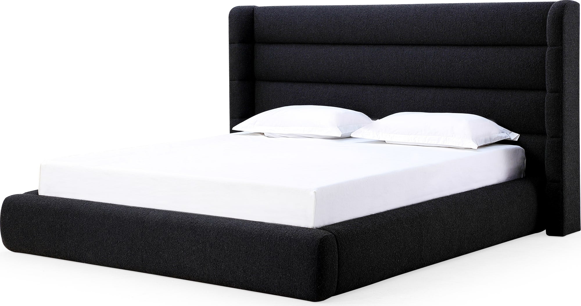 Frank Ember California King Upholstered Wingback Platform Bed - Image 2