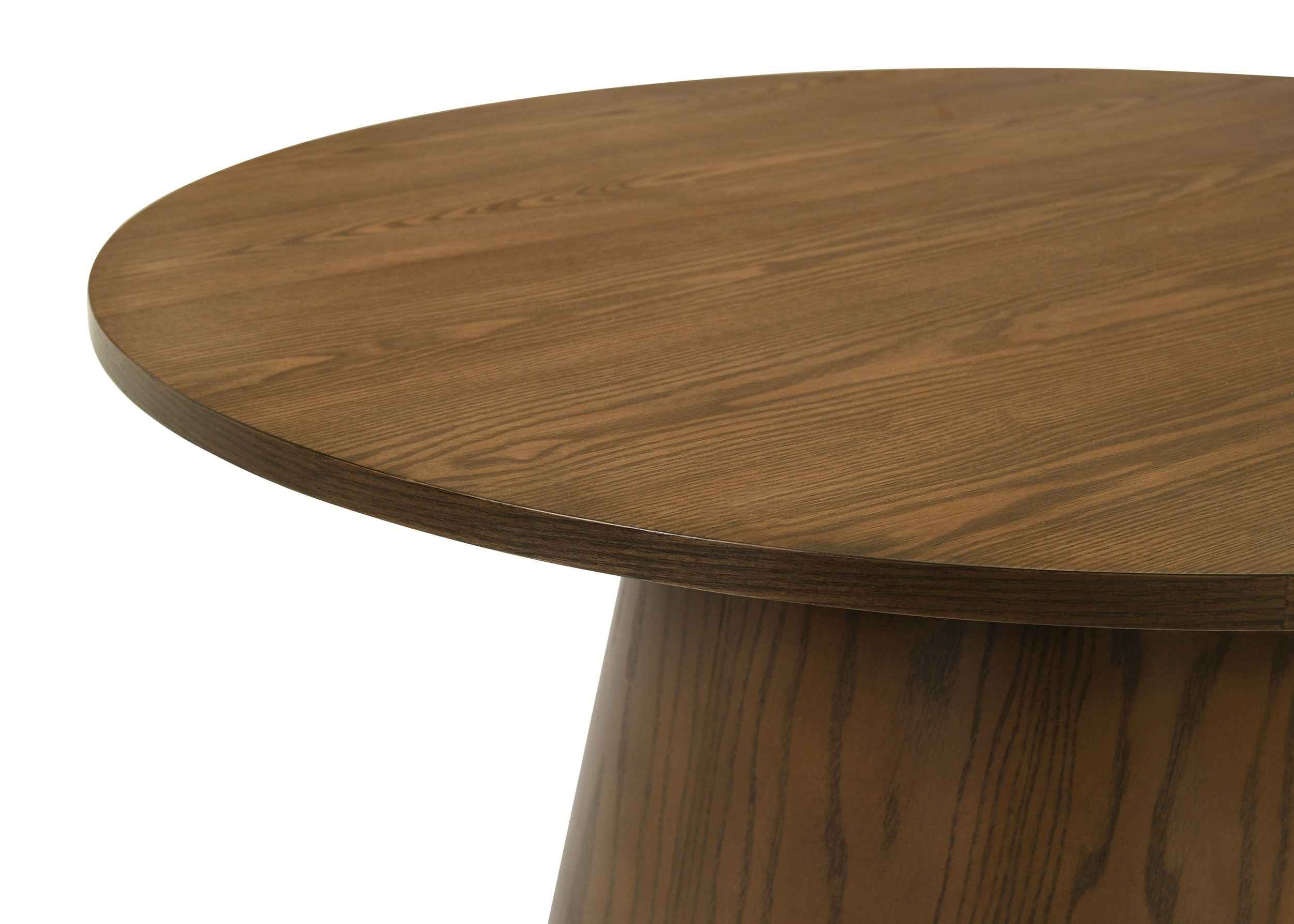 Franklin Dark Brown 36-inch Round Pedestal Coffee Table - Image 4