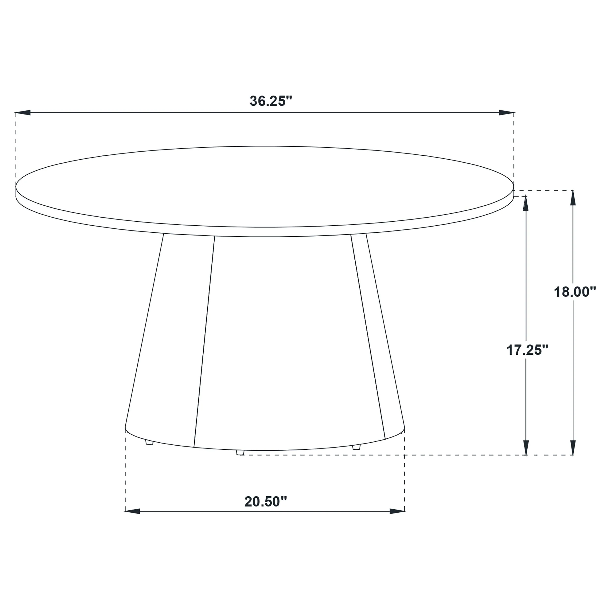 Franklin Dark Brown 36-inch Round Pedestal Coffee Table - Image 6