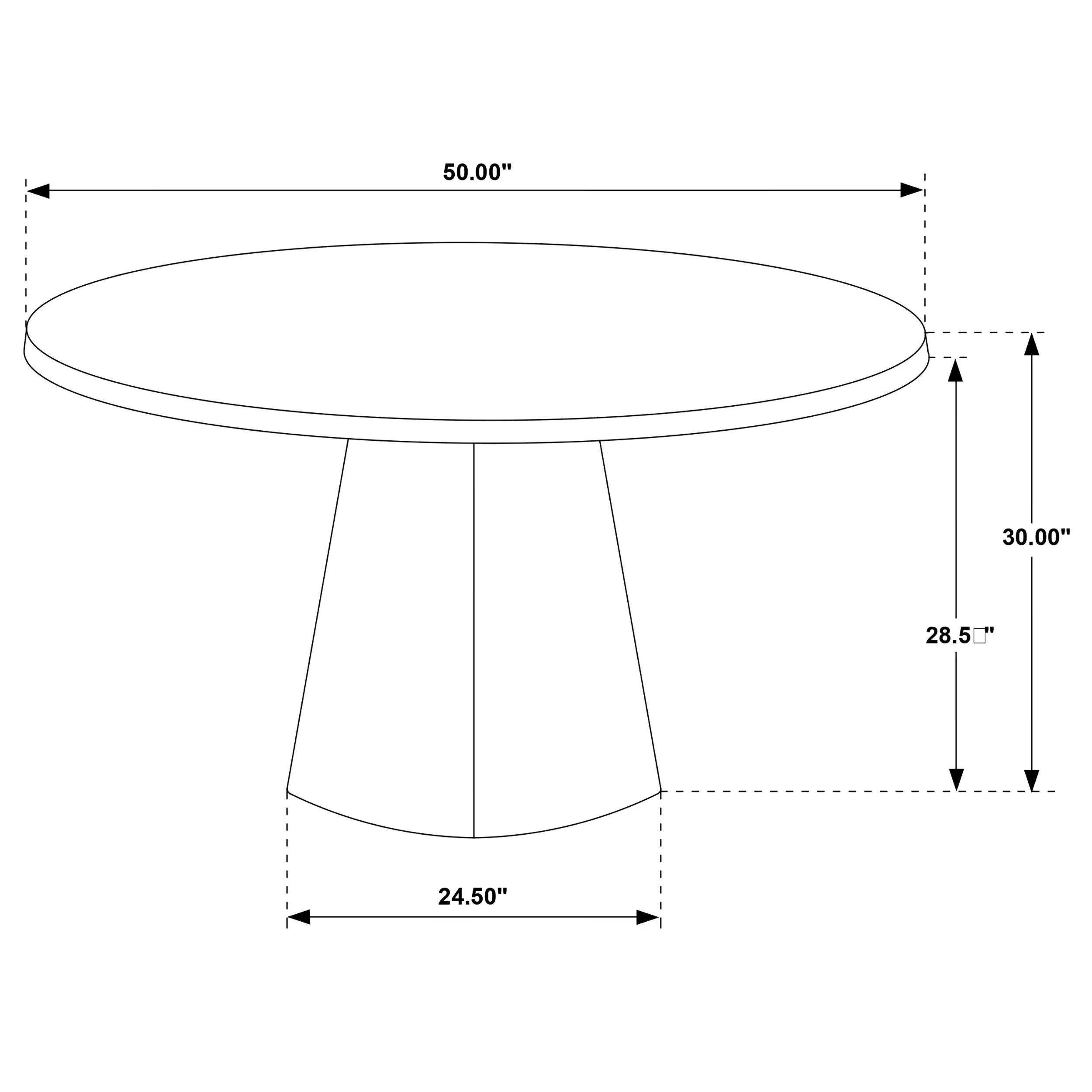 Franklin Grey/Dark Oak 5-piece Round Dining Table Set - Image 15