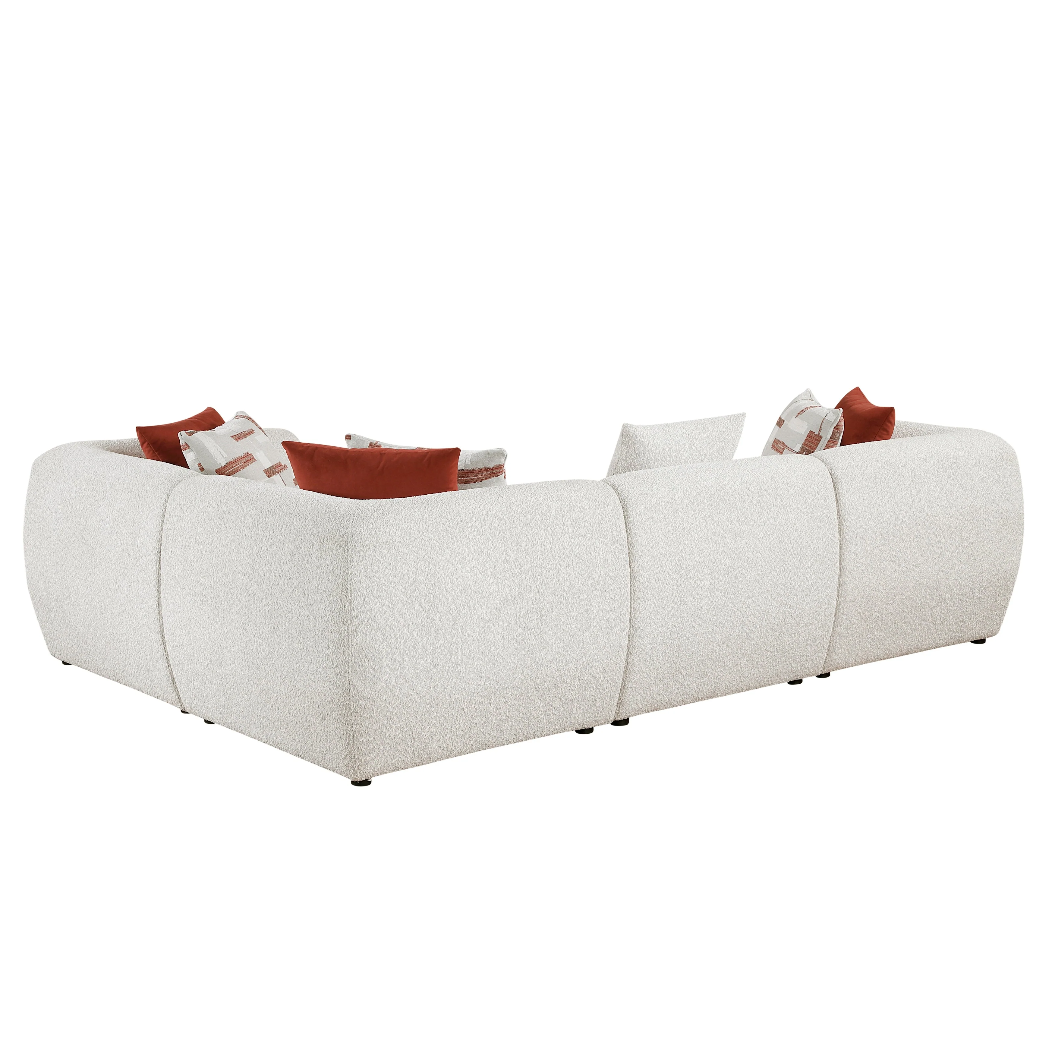 Franz Beige Chenille 4-Piece Modular Sectional - Image 5