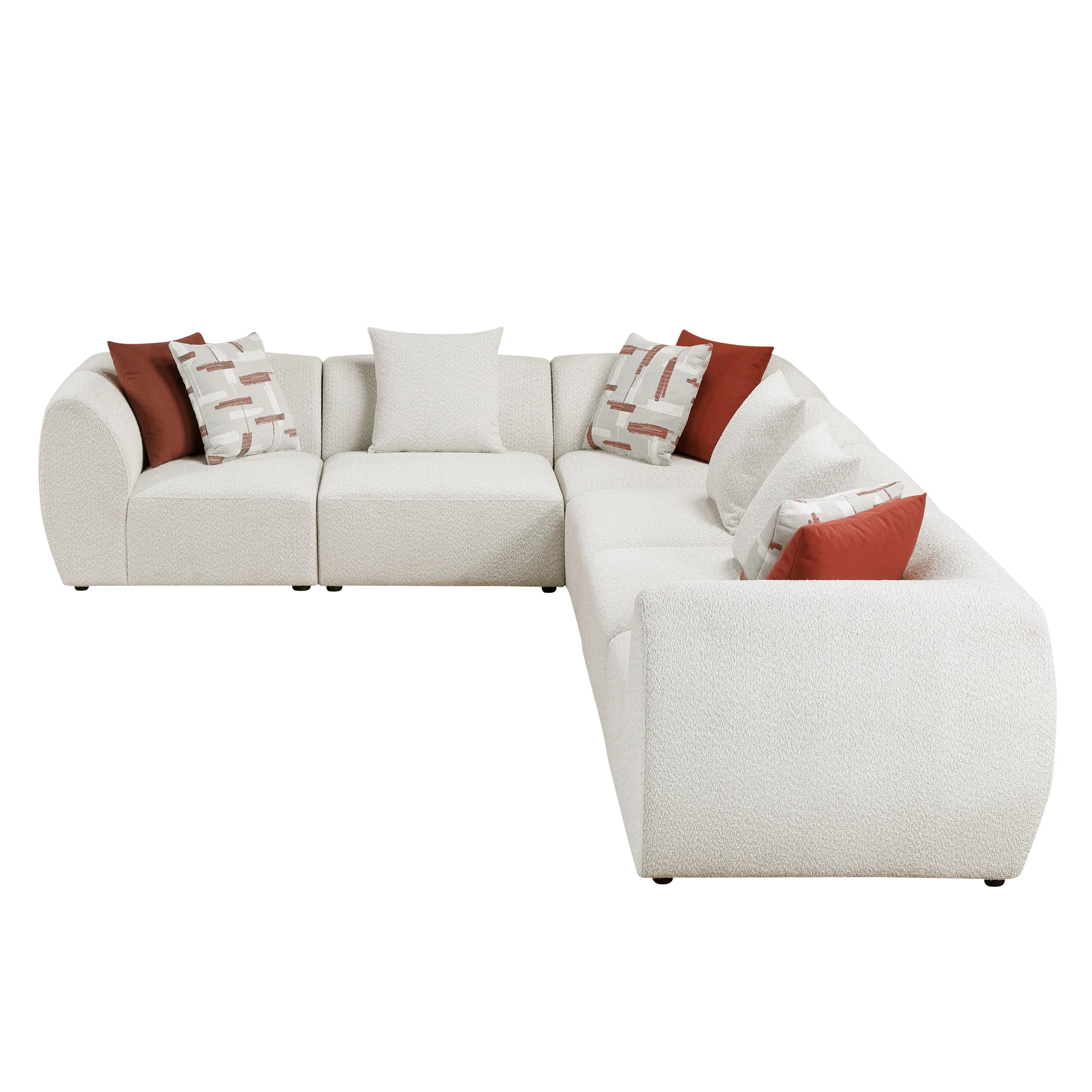 Franz Beige Chenille 6-Piece Modular Sectional - Image 4