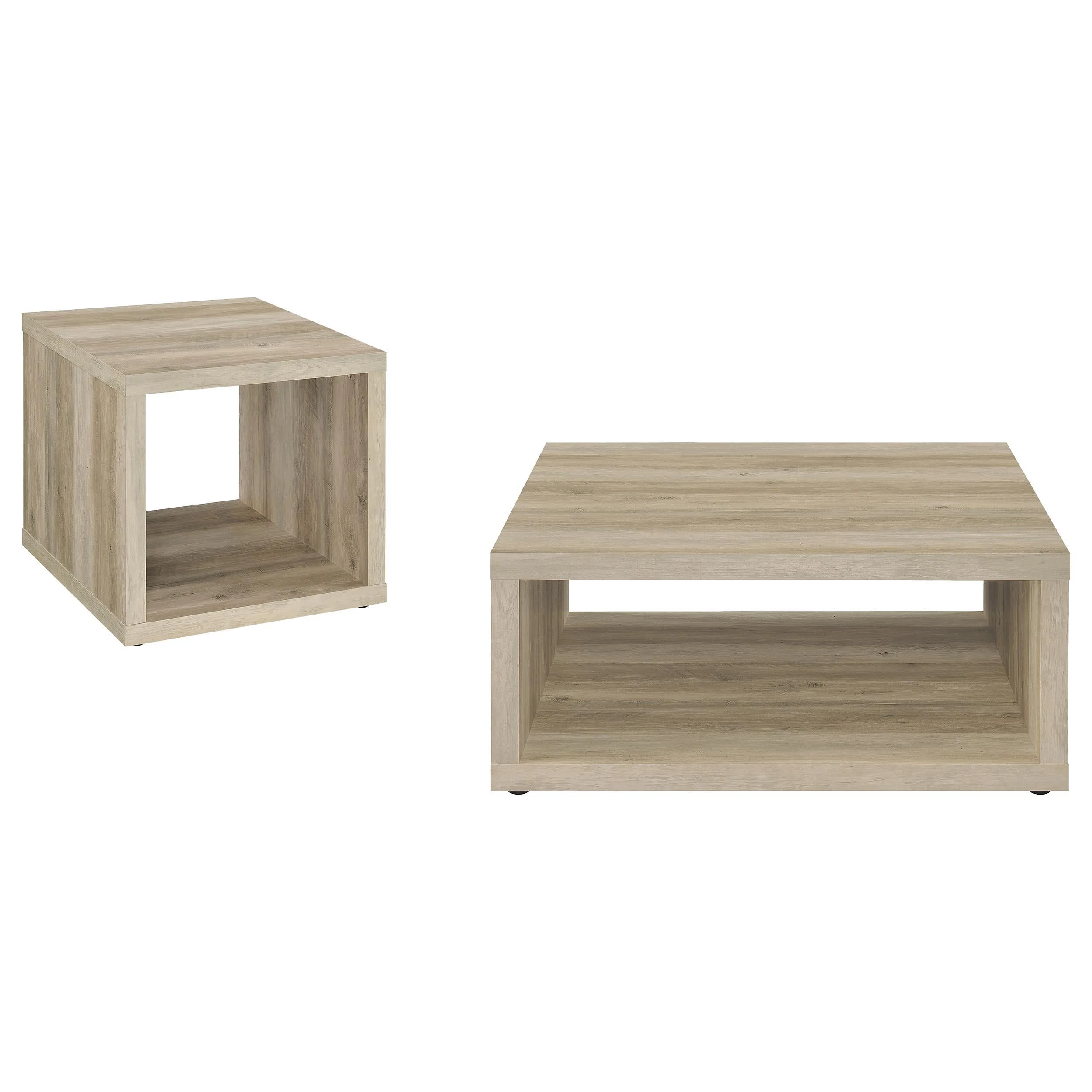 Frisco Distressed Pine 2-Piece Coffee and End Table Set - Image 2