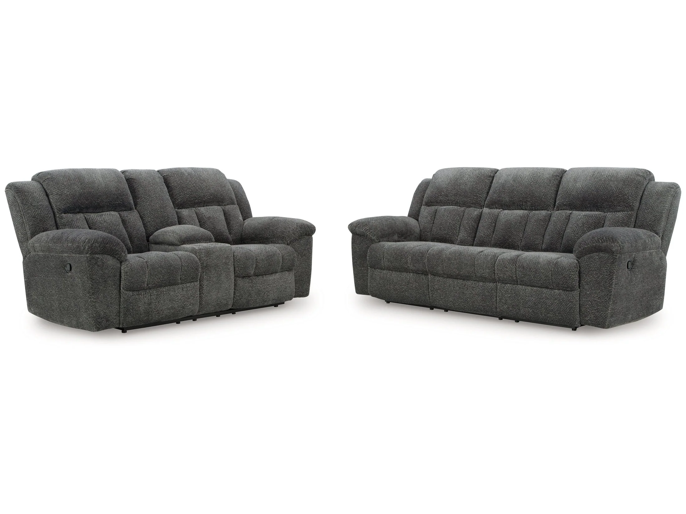 Frohn Graphite Manual Reclining Sofa and Loveseat