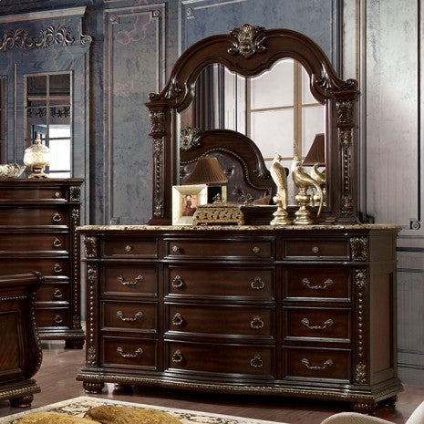 Fromberg Brown Cherry 5-Piece Queen Bedroom Set - Image 4