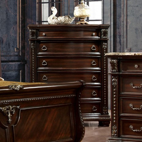 Fromberg Brown Cherry 5-Piece Queen Bedroom Set - Image 6