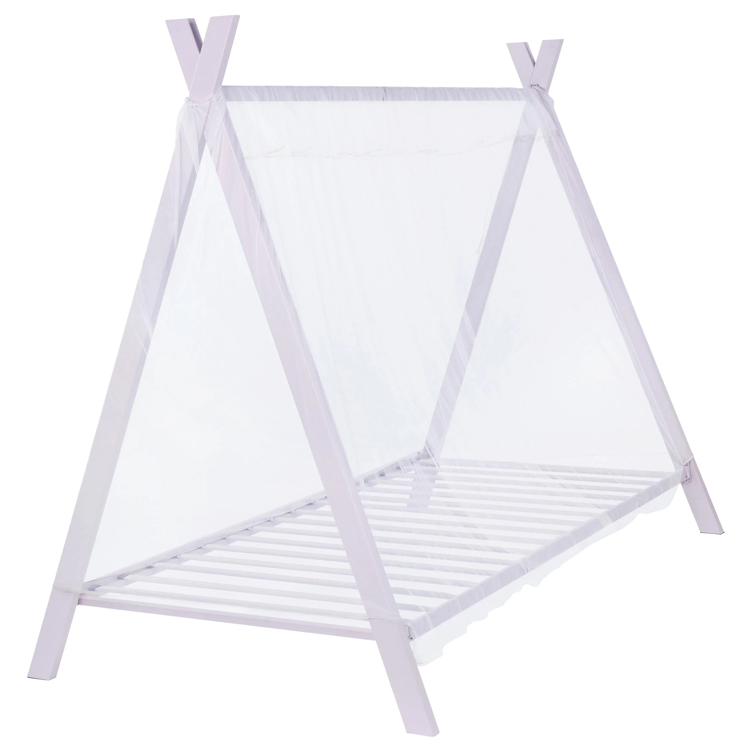 Fultonville Pink Metal Twin Tent Bed with 7-inch Mattress - Image 6
