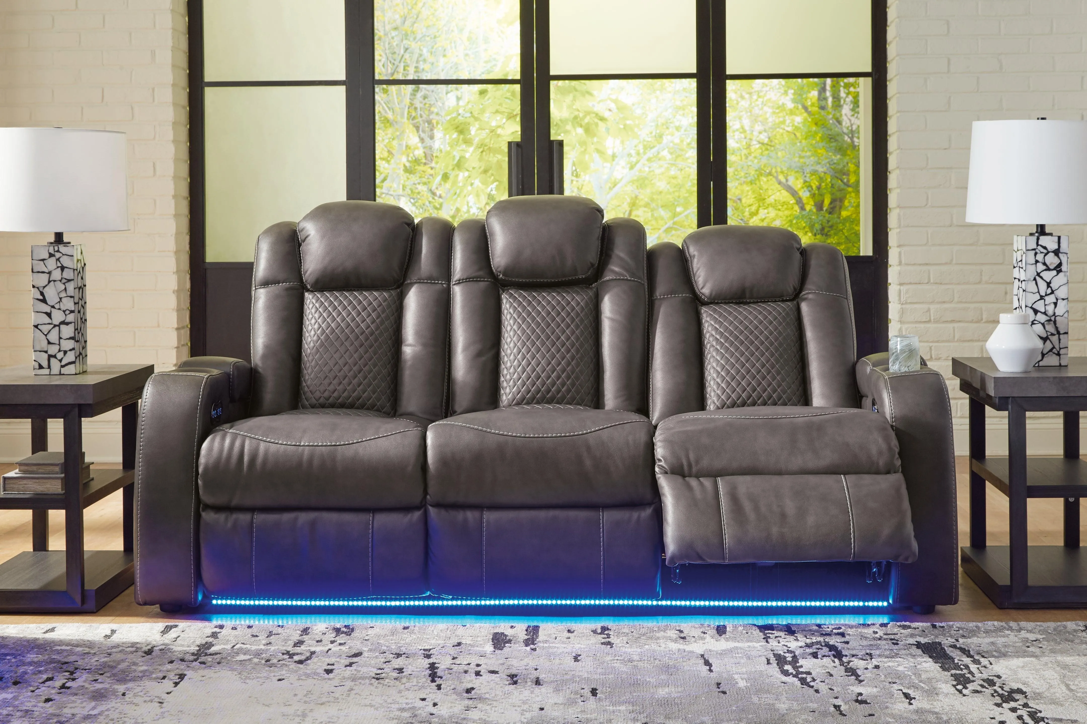 Fyne-Dyme Shadow Dual Power Reclining Sofa