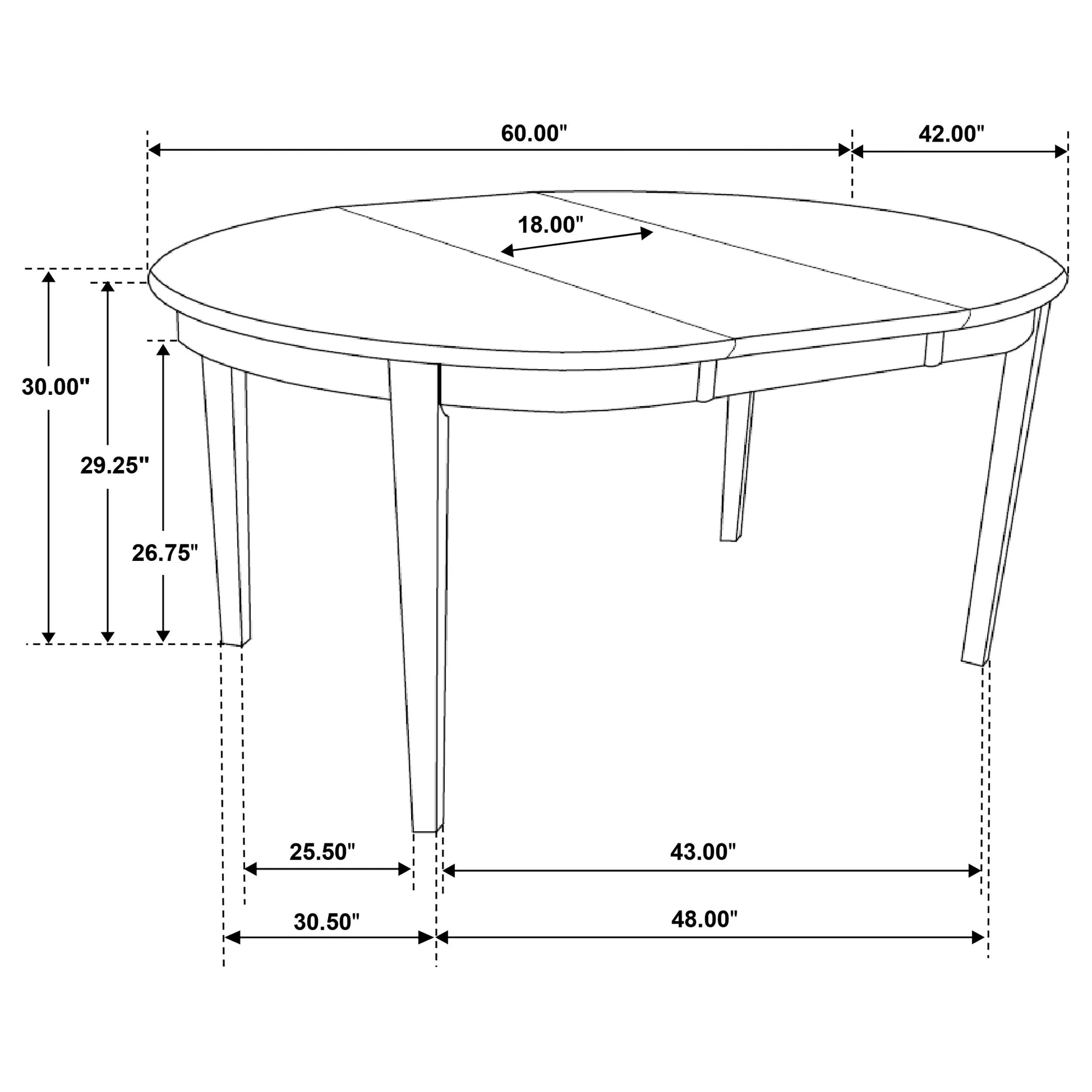 Gabriel Cappuccino 5-Piece Extension Leaf Dining Table Set - Image 10