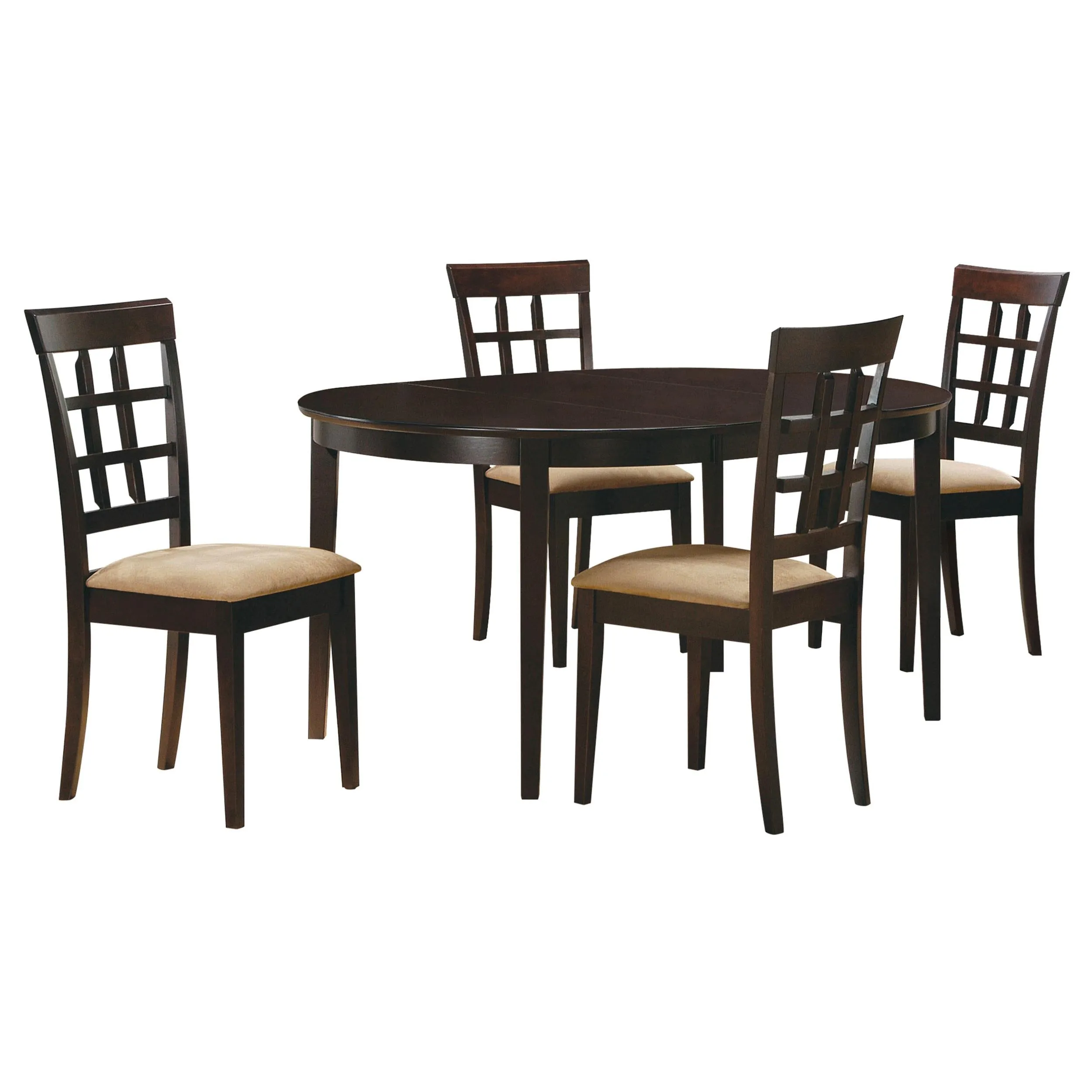 Gabriel Cappuccino 5-Piece Extension Leaf Dining Table Set - Image 2