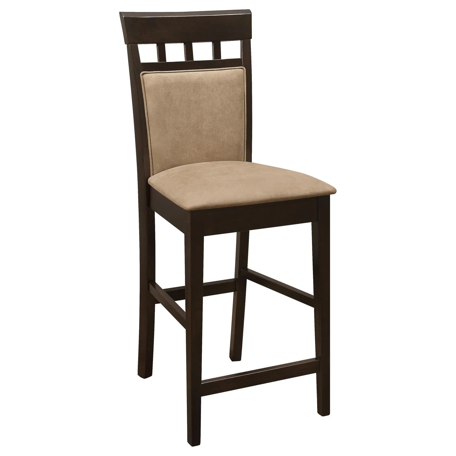 Gabriel Cappuccino and Tan Upholstered Counter Height Stools, Set of 2 - Image 2