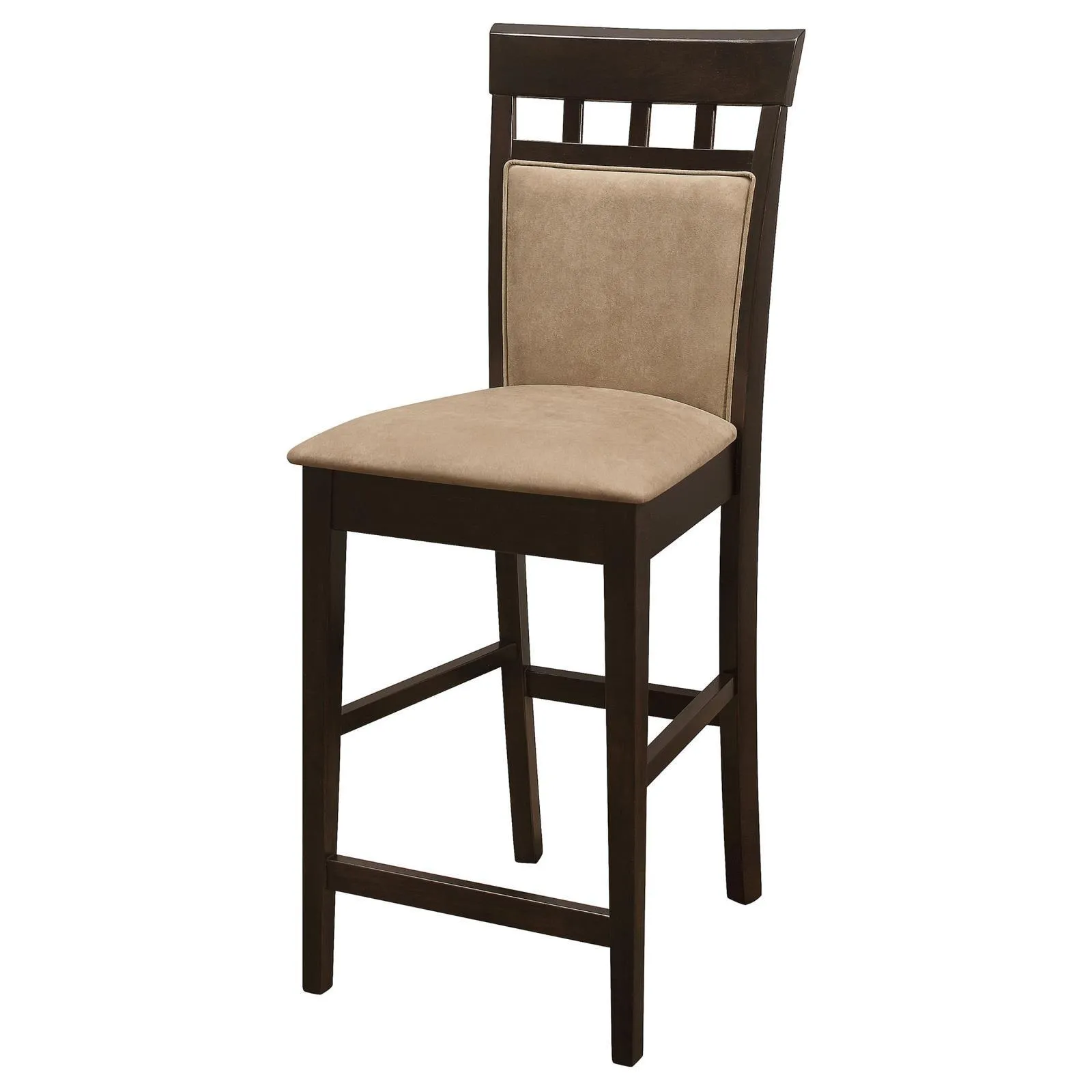 Gabriel Cappuccino and Tan Upholstered Counter Height Stools, Set of 2 - Image 4
