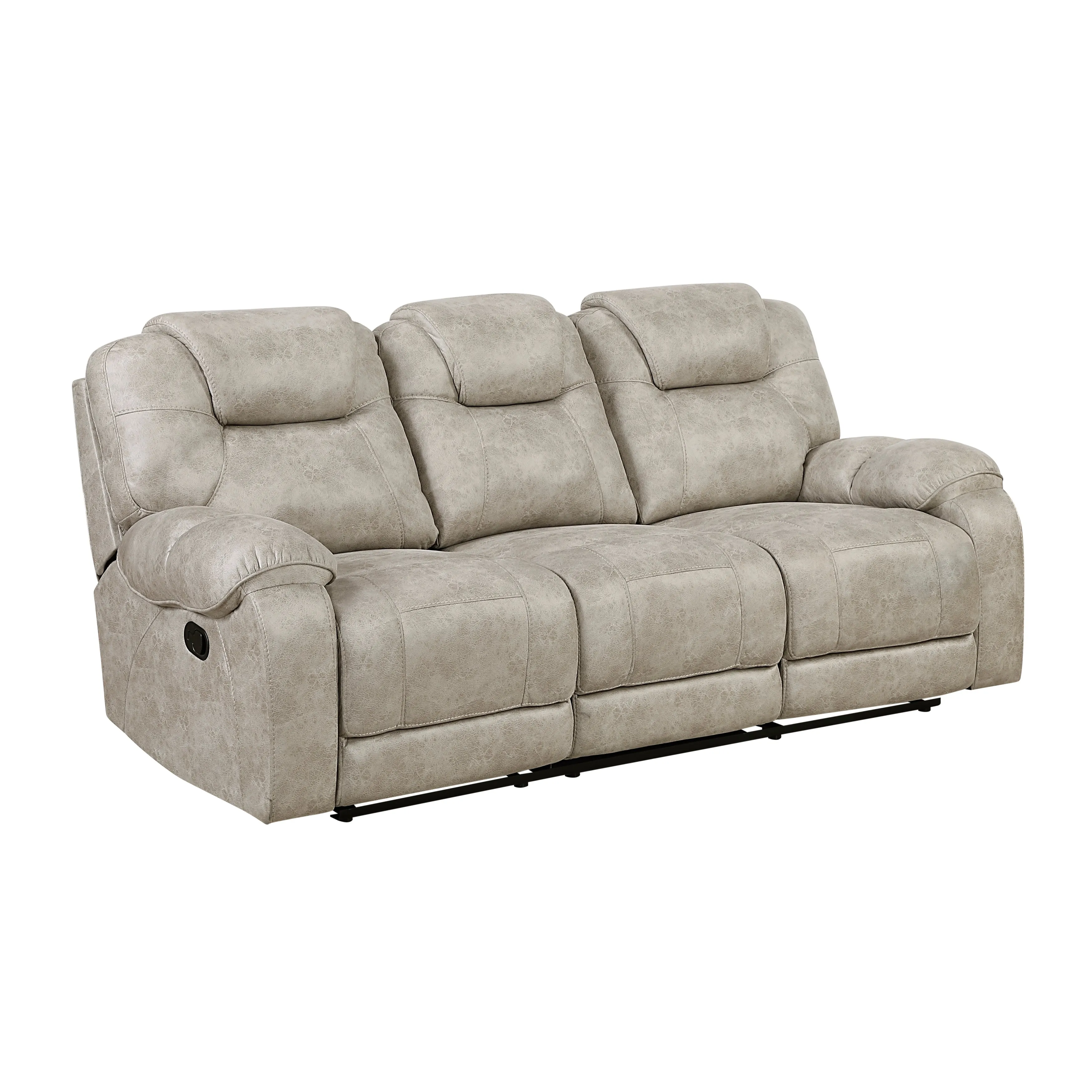 Gainesville Pewter Double Reclining Sofa and Loveseat - Image 8