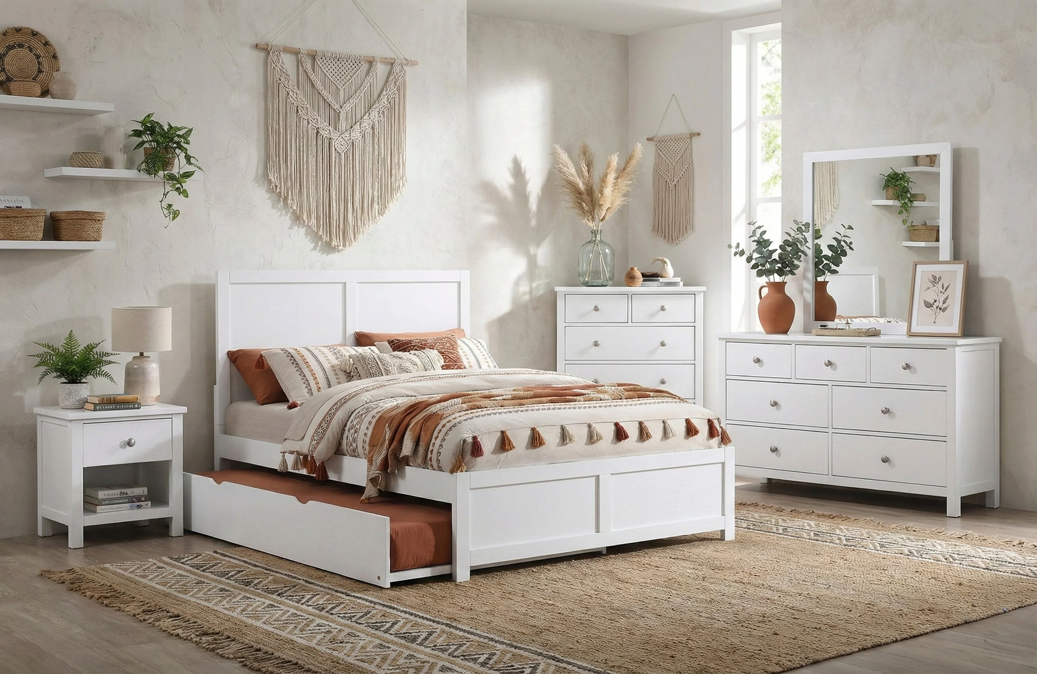 Galen White Full Platform Bed - Image 20