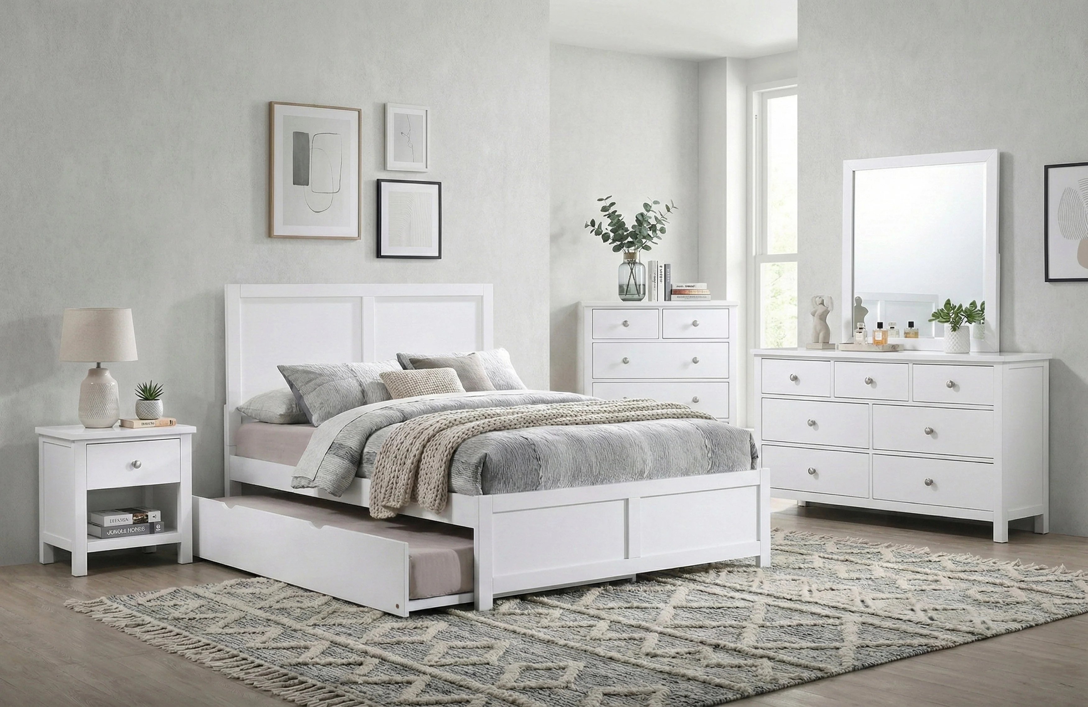 Galen White Full Platform Bed - Image 21
