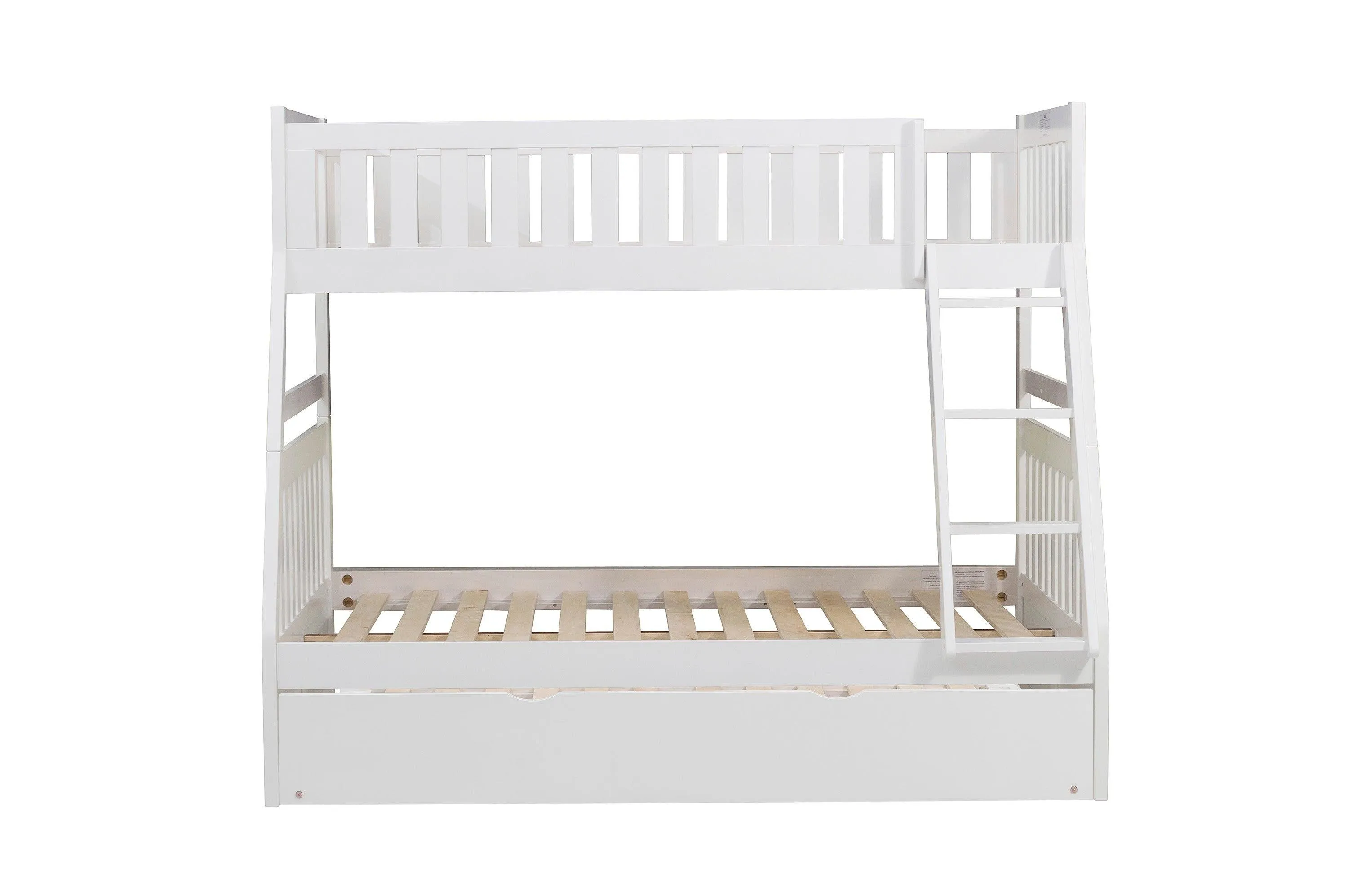 Galen White Twin/Full Bunk Bed with Twin Trundle - Image 4