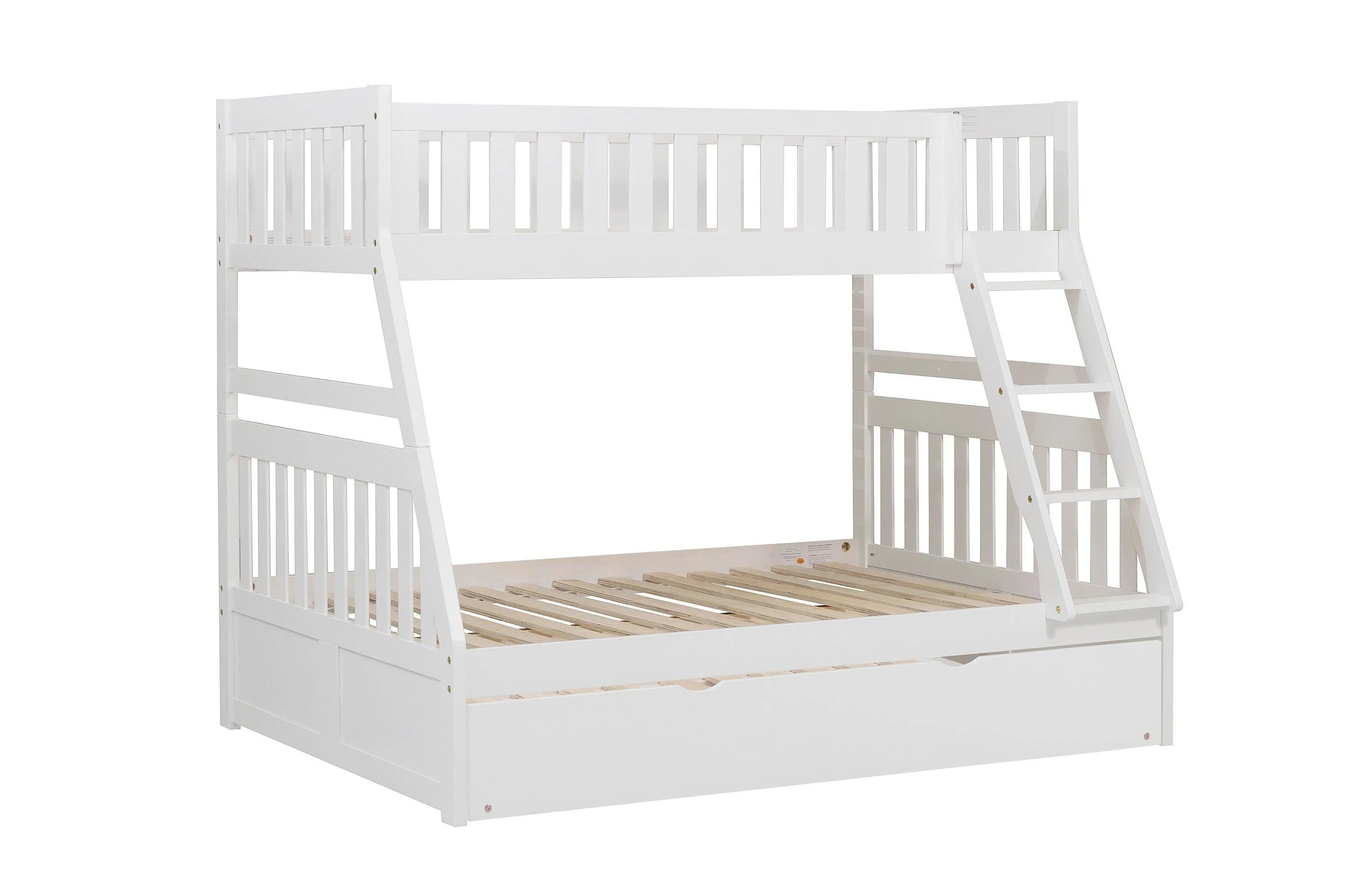 Galen White Twin/Full Bunk Bed with Twin Trundle - Image 6