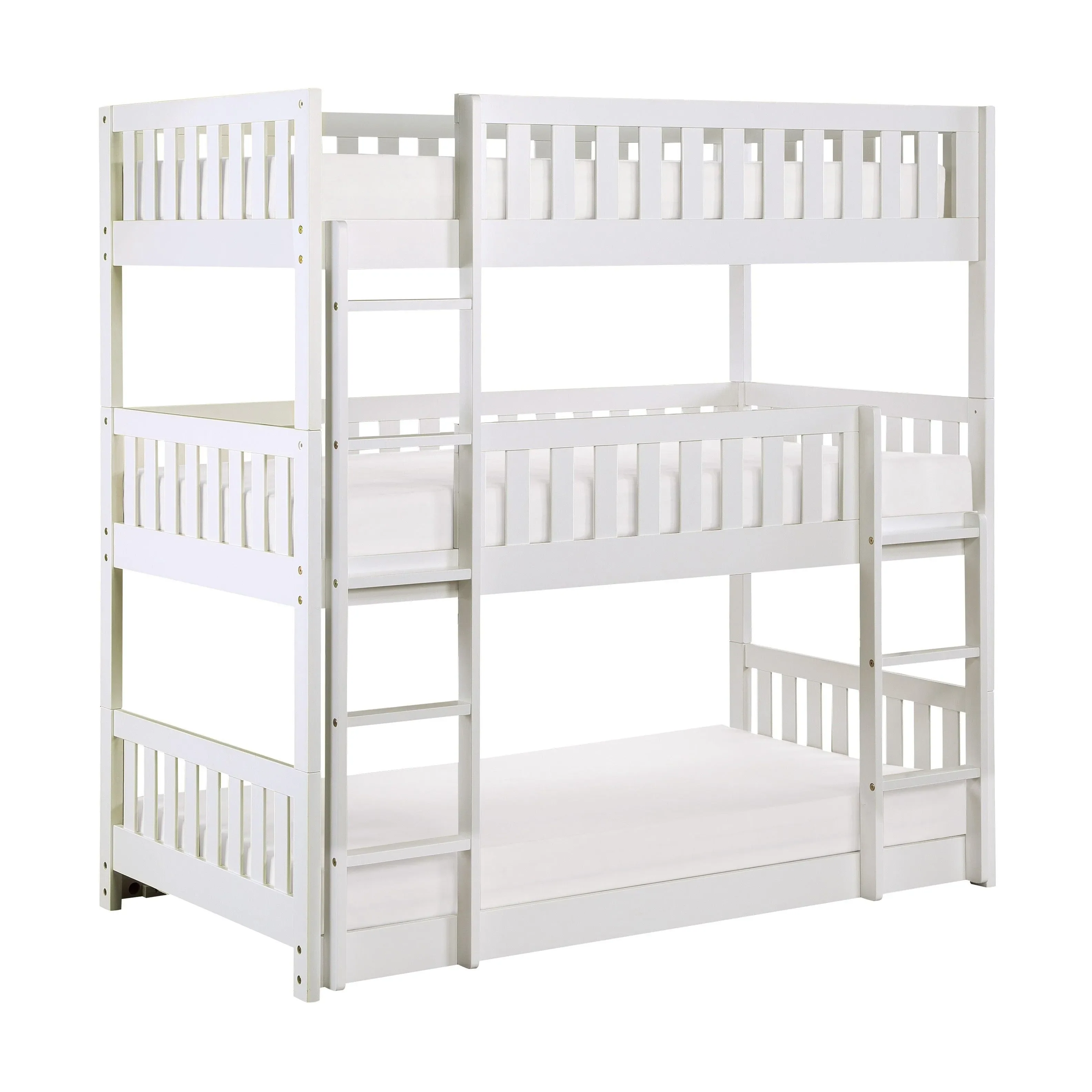 Galen White Twin Triple Bunk Bed - Image 3