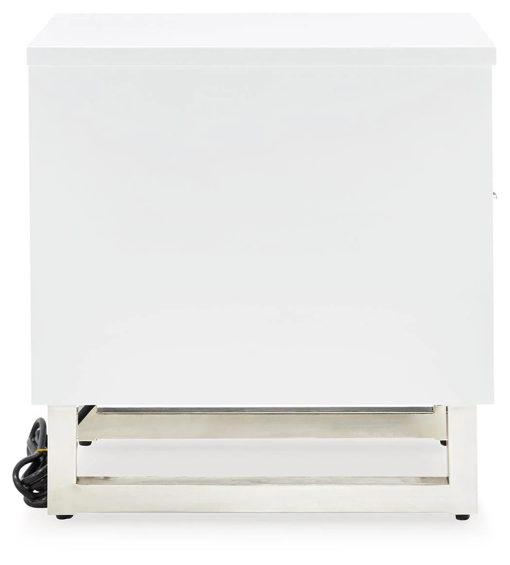 Gardoni White/Black Chairside End Table - Image 4