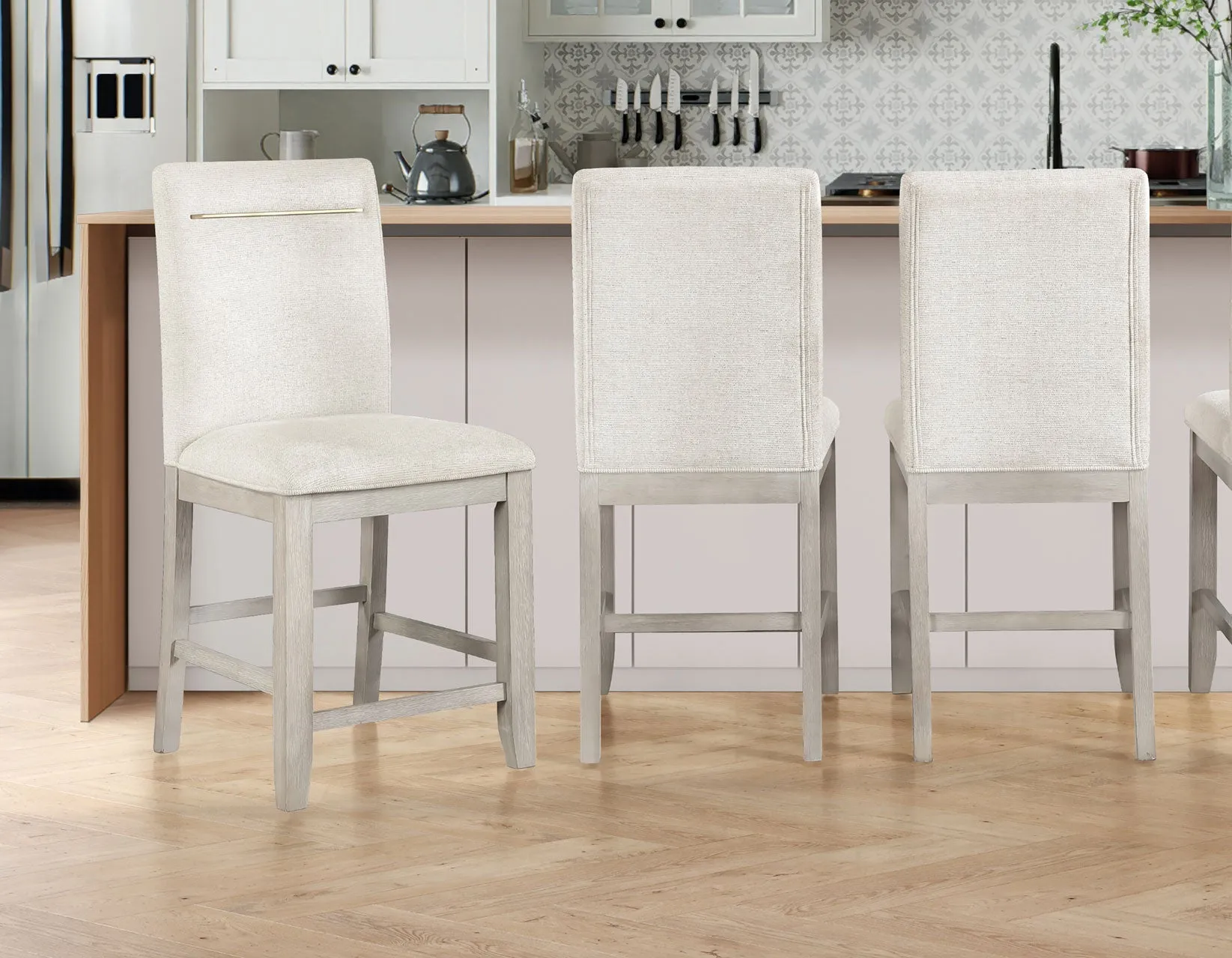 Garland 24″ Counter Chair, Greige Finish - Image 6