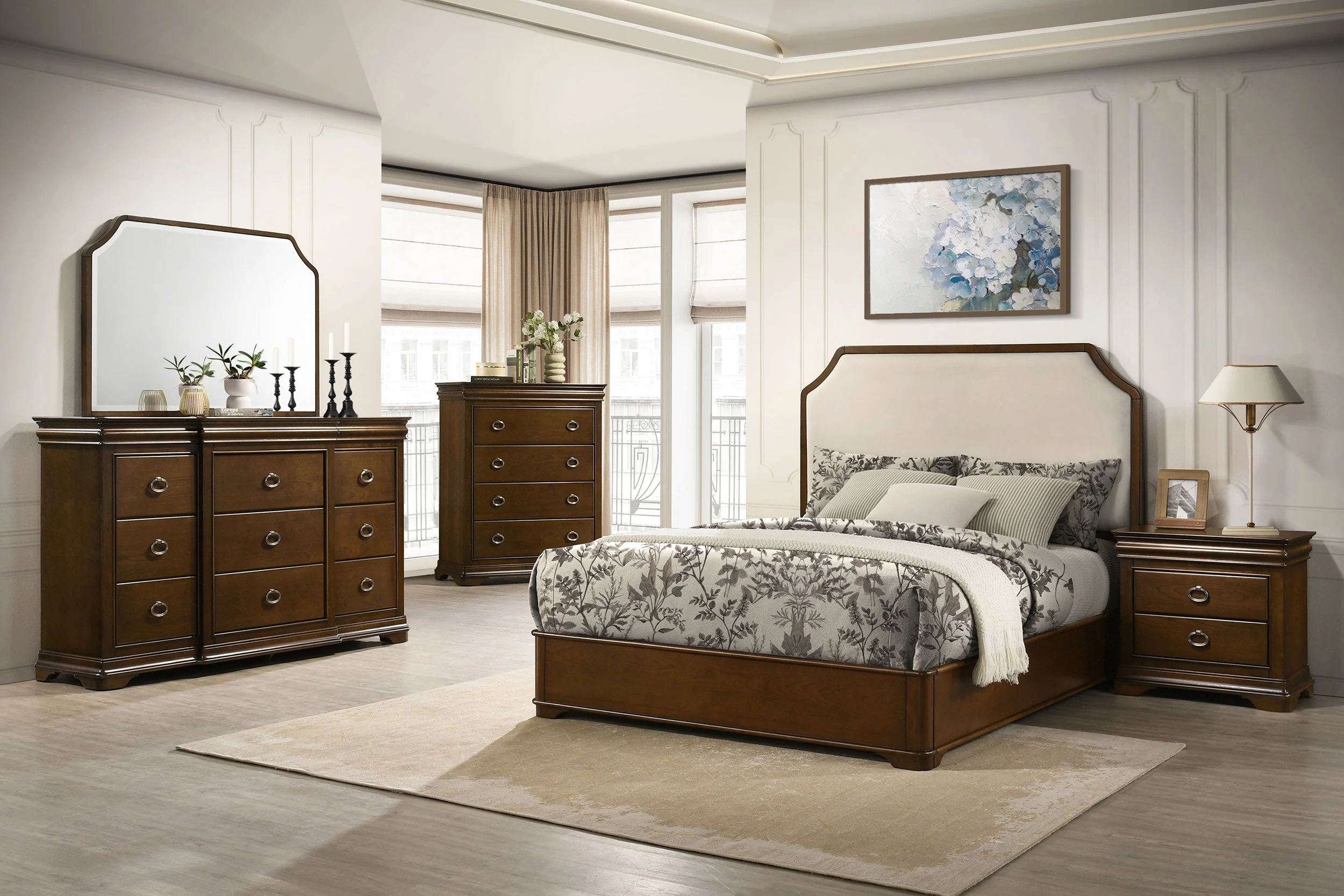 Garland Brown Cherry 11-drawer Bedroom Dresser with Mirror - Image 16