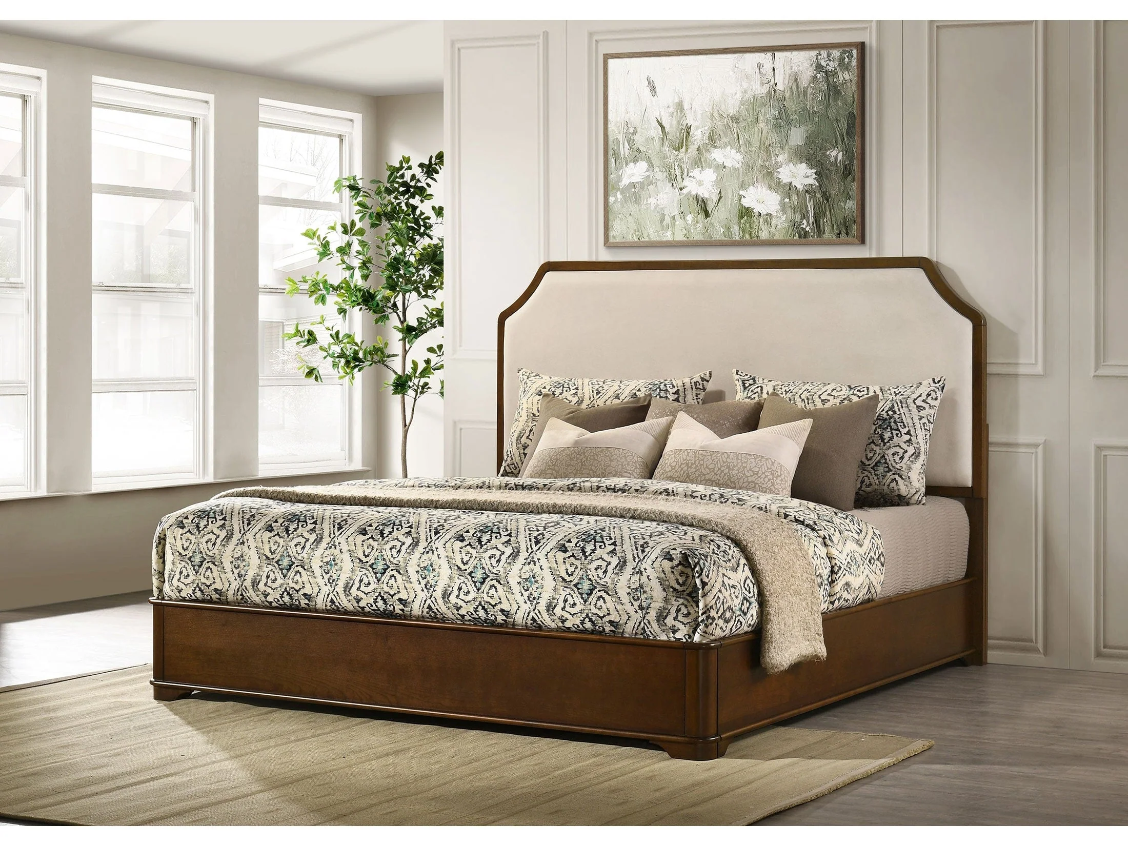 Garland Brown Cherry 58-inch Eastern King Panel Bed