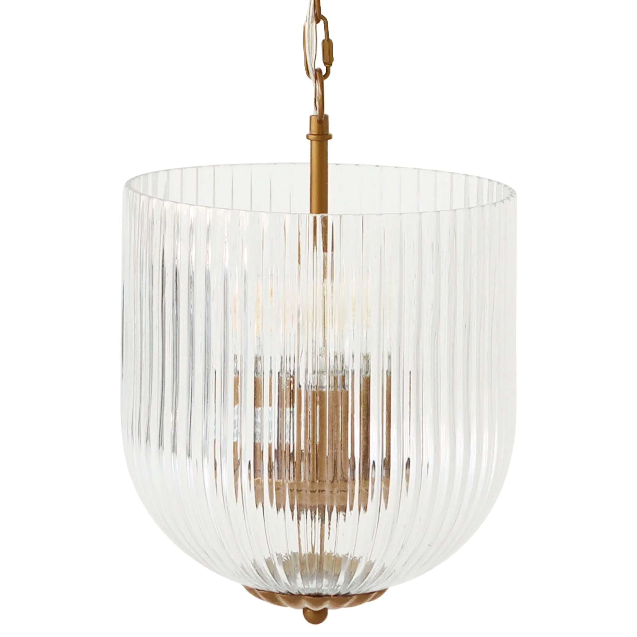 Garnet Pendant Lamp - Coarse Gold + Clear Glass - Image 5