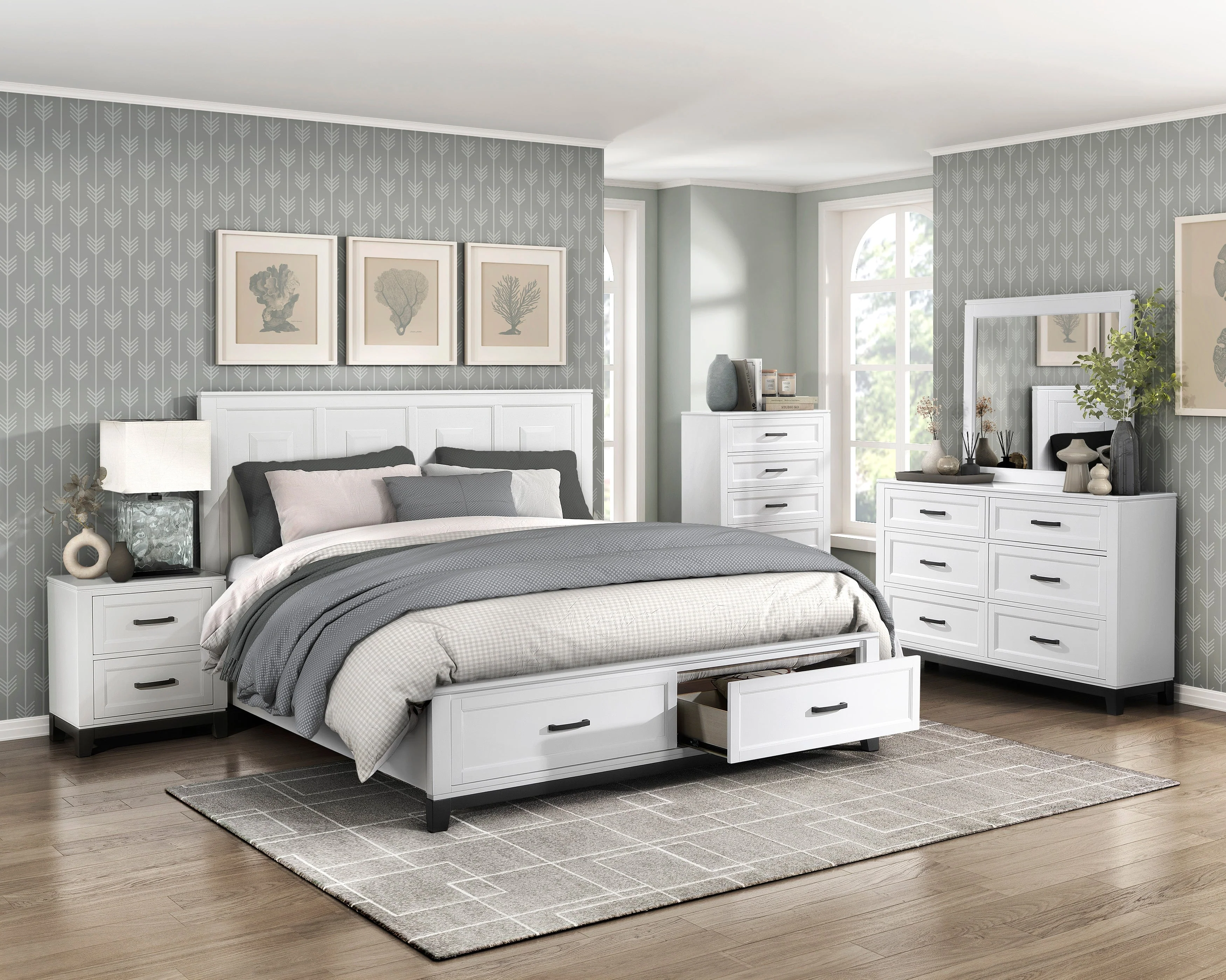 Garretson White Dresser - Image 5