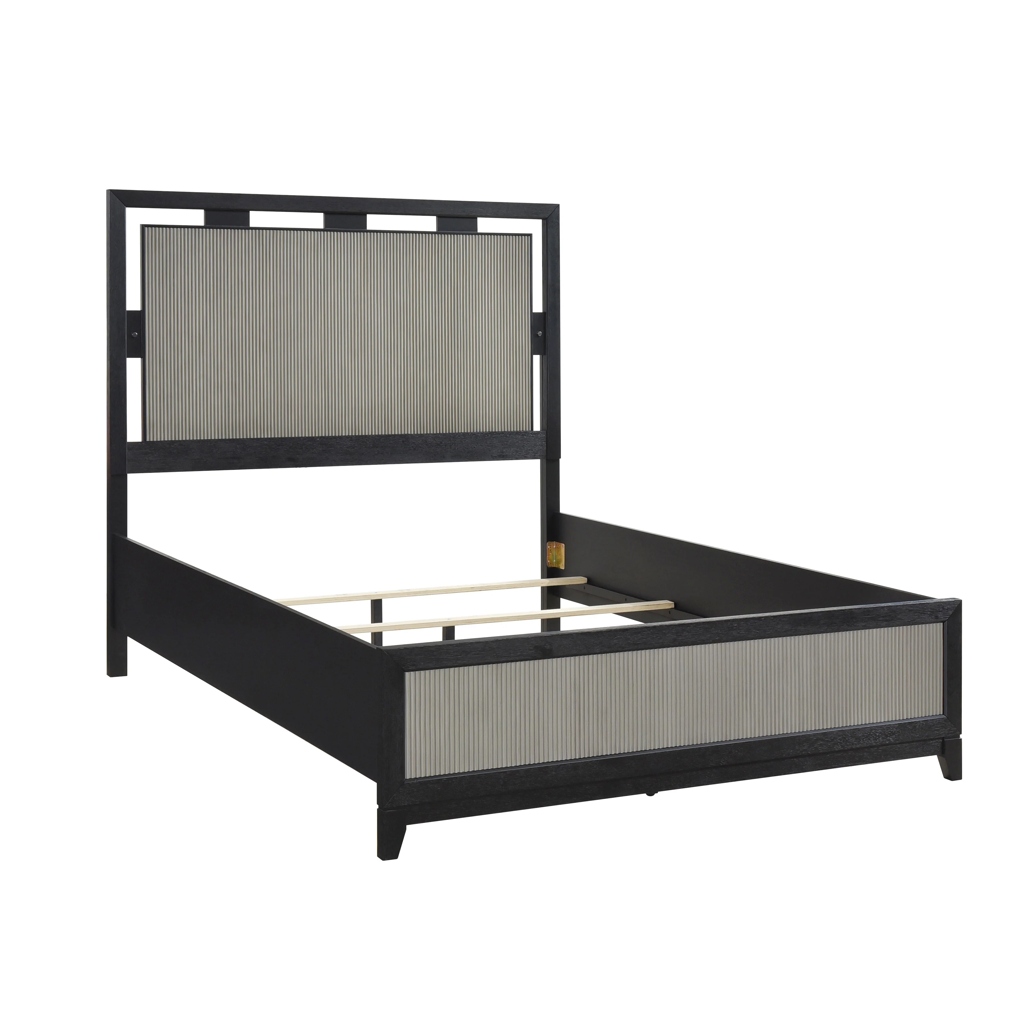 Garrison Charcoal & Gray Queen LED Panel Bed - Image 6