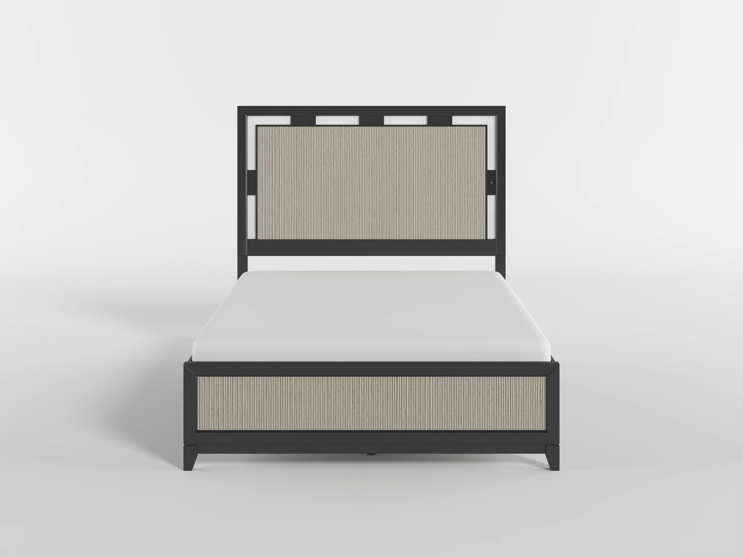 Garrison Charcoal & Gray Queen LED Panel Bed - Image 7