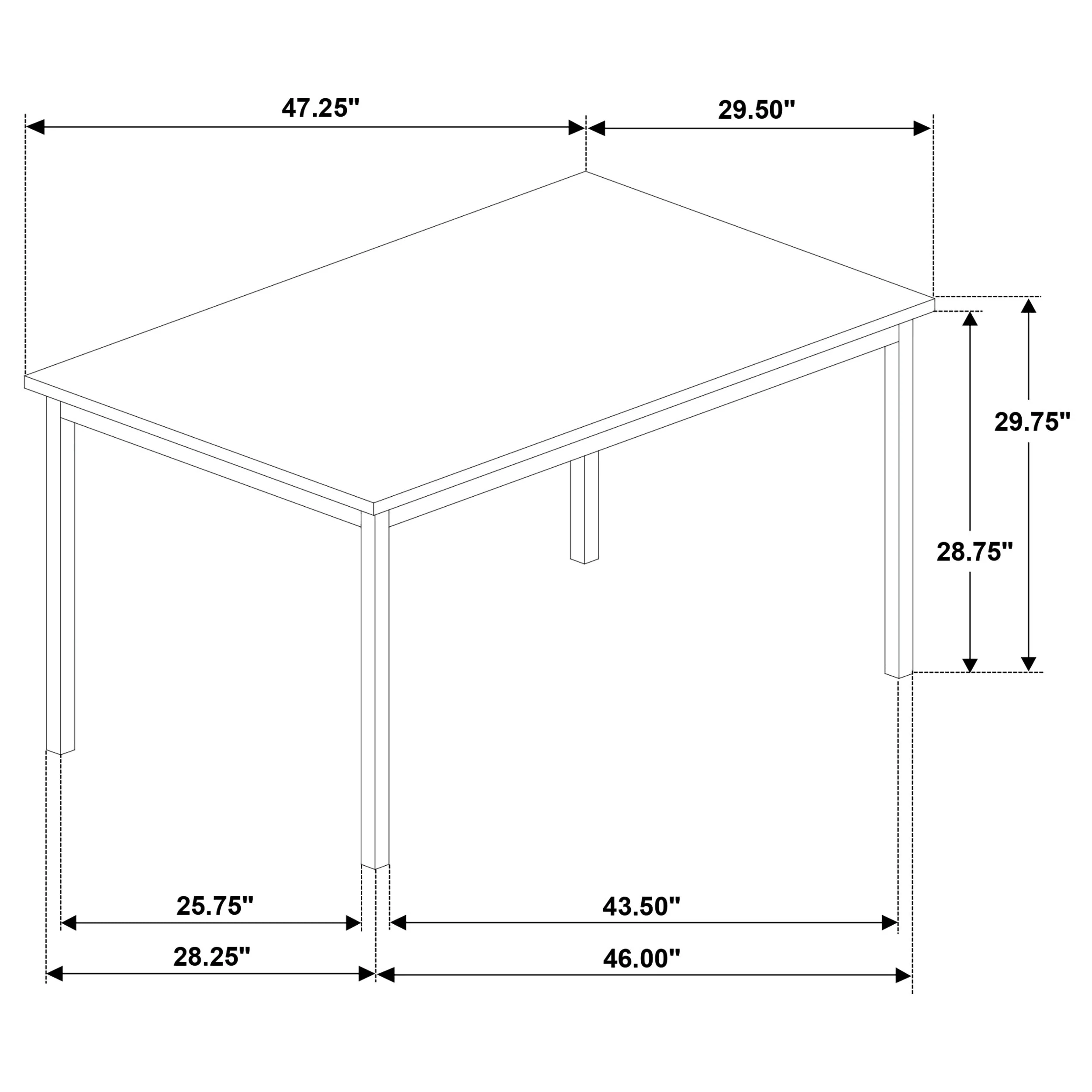 Garza Greige Oak Rectangular 48-inch Dining Table - Image 8